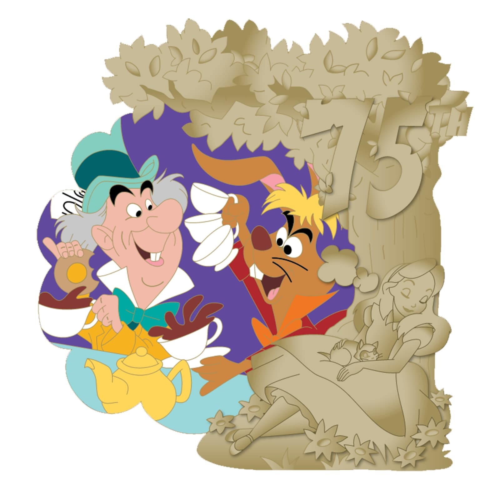 D23-Exclusive The Mad Hatter and March Hare Pin – Alice in Wonderland 75th Anniversary – Limited Edition