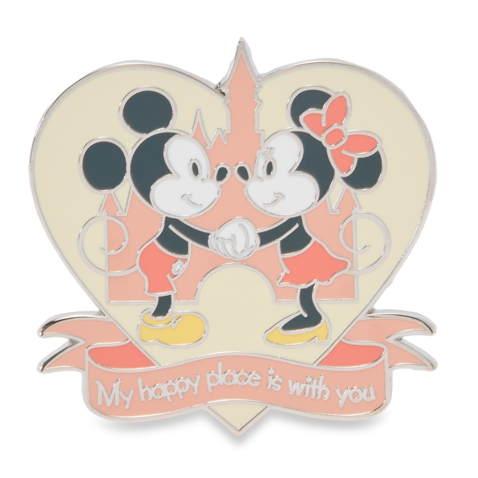 Mickey and Minnie Mouse at Fantasyland Castle “Happy Place” Pin