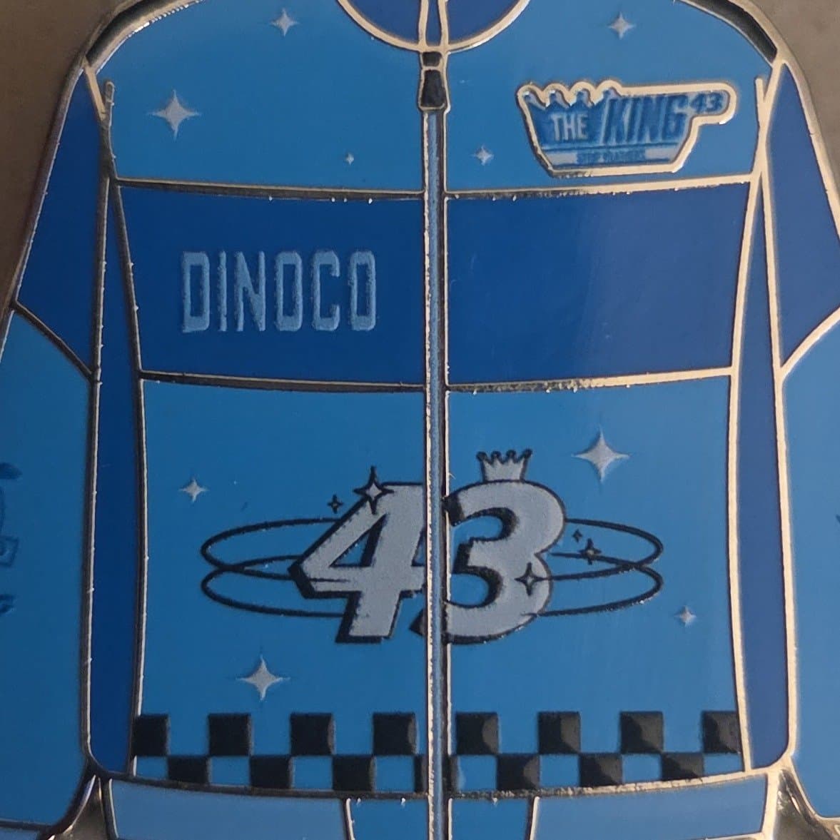 Disney Pixar Cars The King 43 Dinoco Racing Jacket Enamel Pin