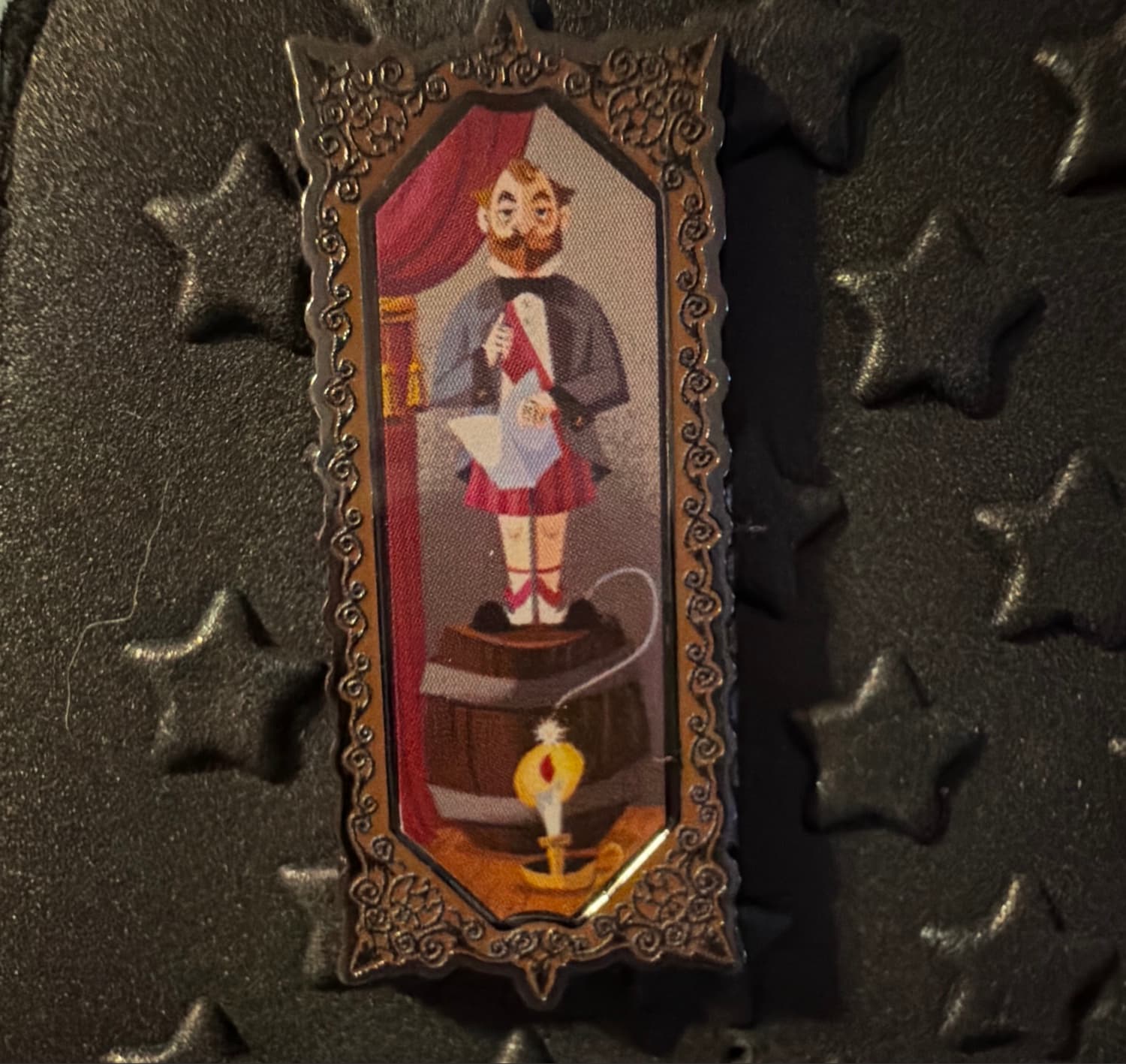 Haunted Mansion Stretching Room Portrait - Man on Barrel (Alexander Nitrokoff) front