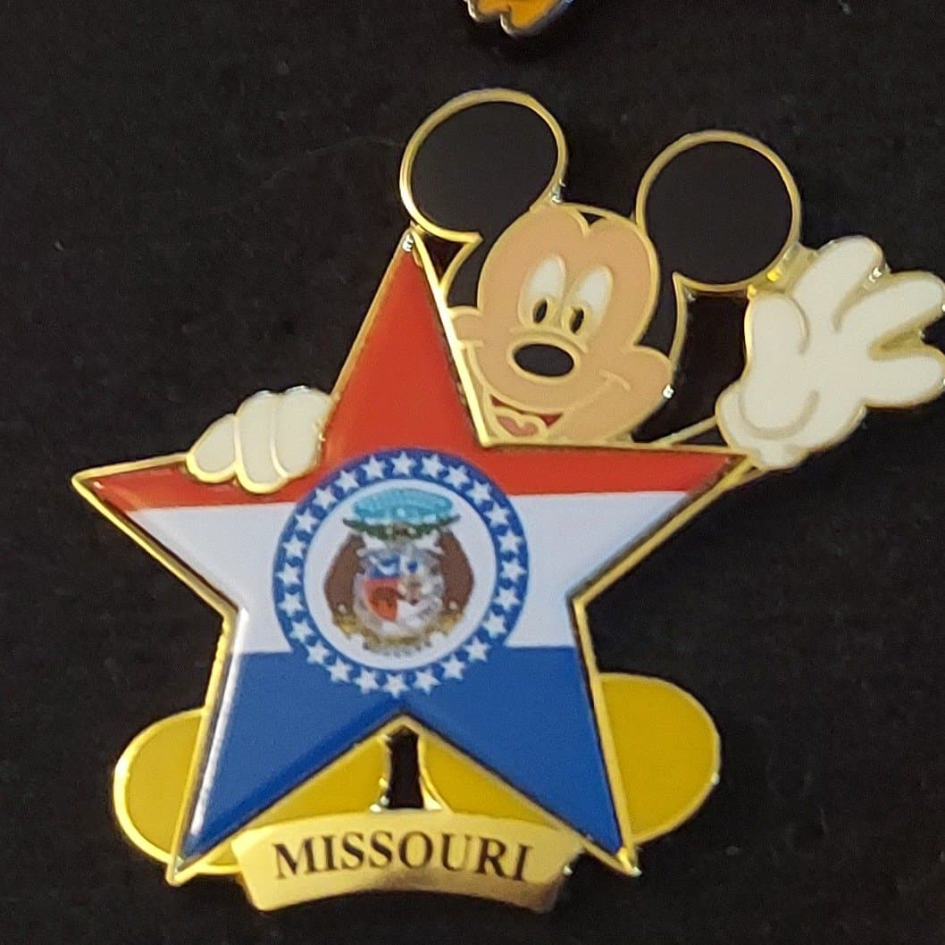 Mickey Mouse State of Missouri Pin front