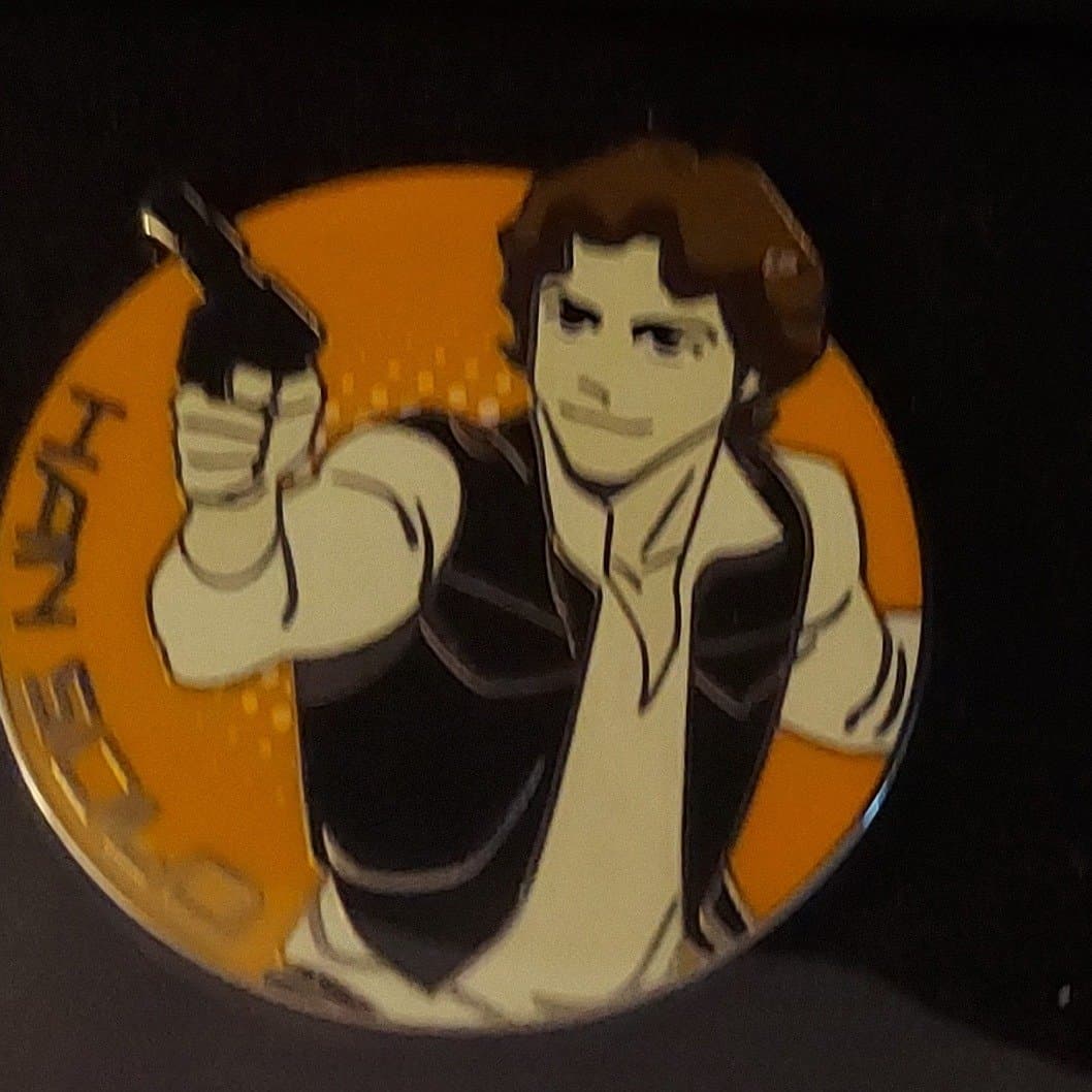 Star Wars Anime Spotlight Profiles Han Solo - Holding Blaster front