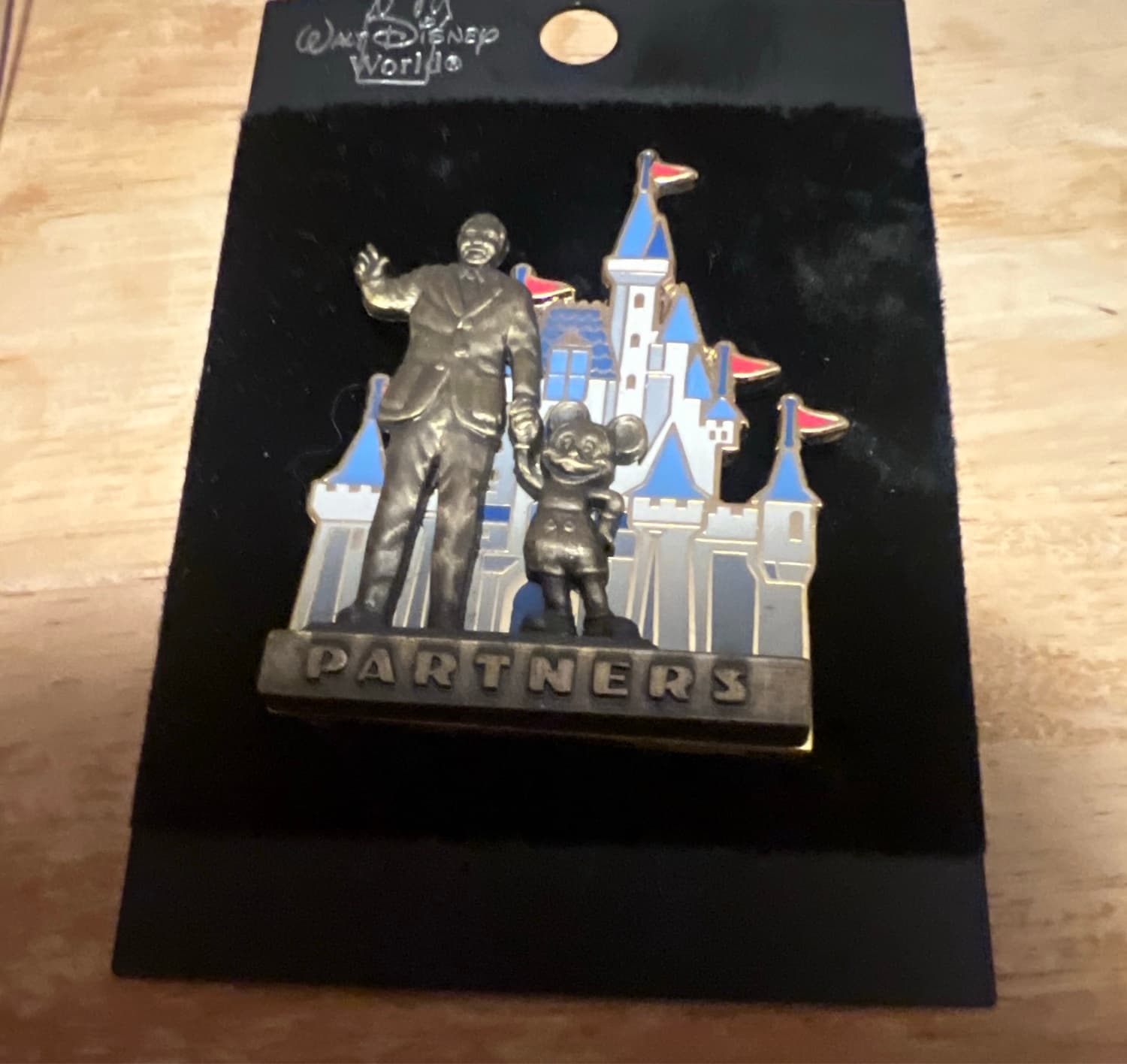 Walt Disney and Mickey Mouse Partners Statue with Cinderella Castle front