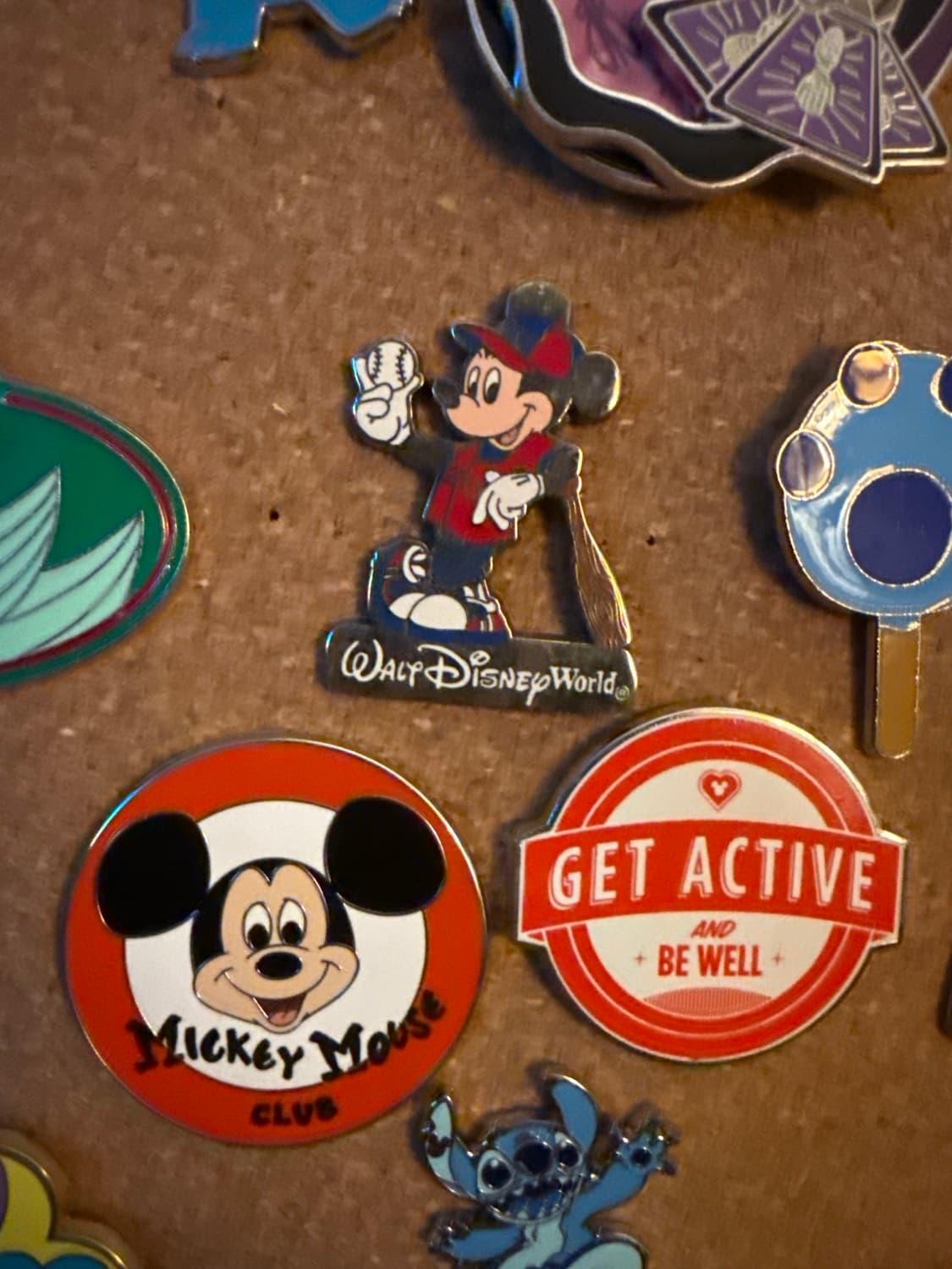 Mickey Leaning Against Bat and Holding Baseball - Walt Disney World