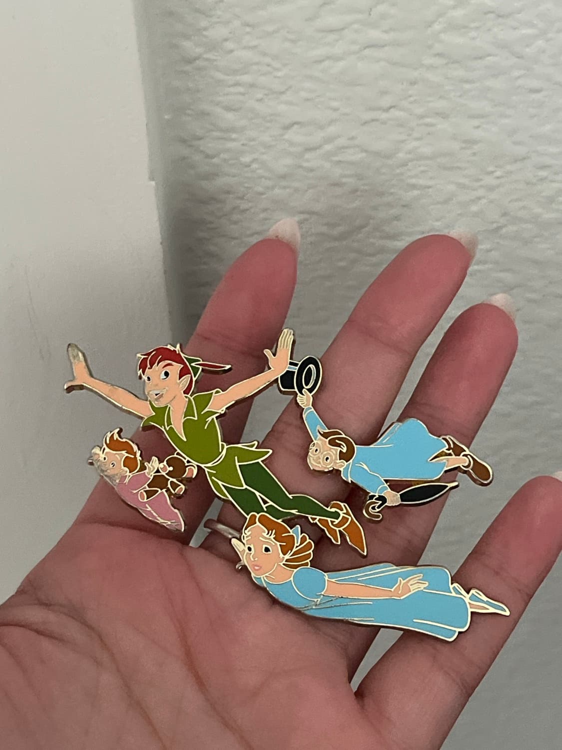 Loungefly Peter Pan 70th Anniversary You Can Fly 4-PC Pin Set (Peter Pan, Wendy, John, and Michael Darling)