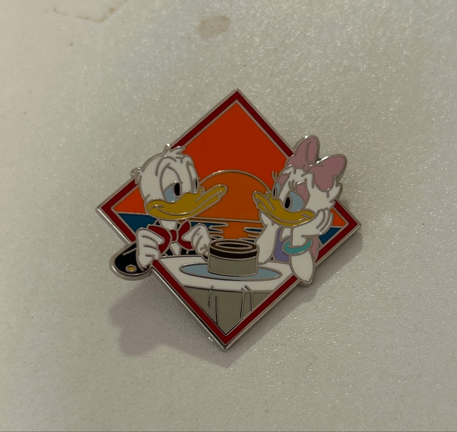 DCL - Donald and Daisy with a Chocolate Soufflé - Dining Aboard Ship Mystery Set Pin