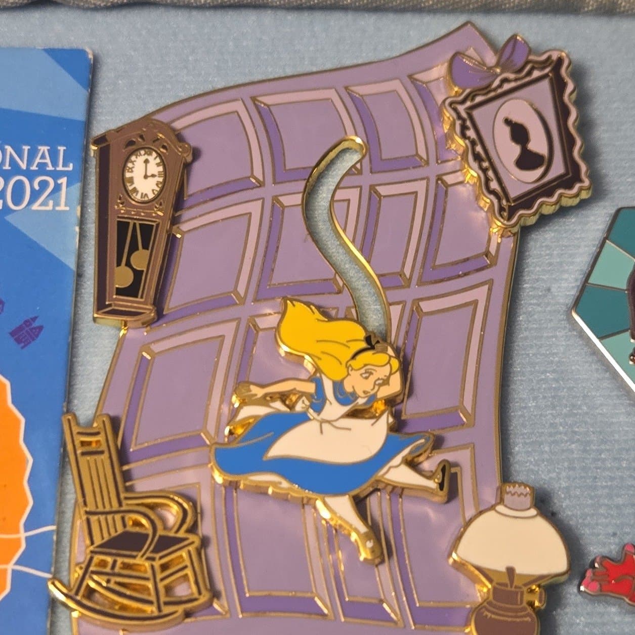 Loungefly Disney Alice in Wonderland Falling Down the Rabbit Hole 3-Inch Collector Box Pin