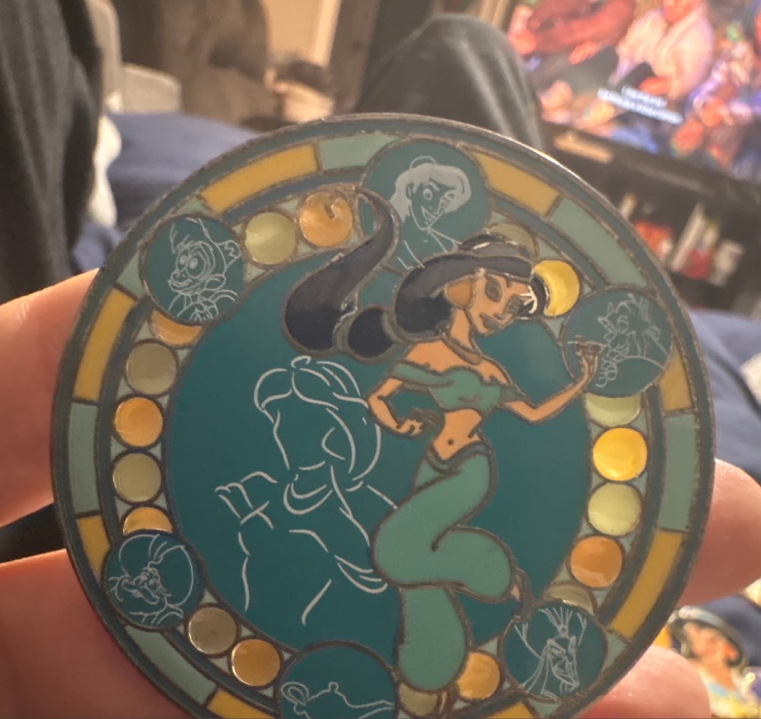 Jasmine Multi-Character Stained Glass Pin