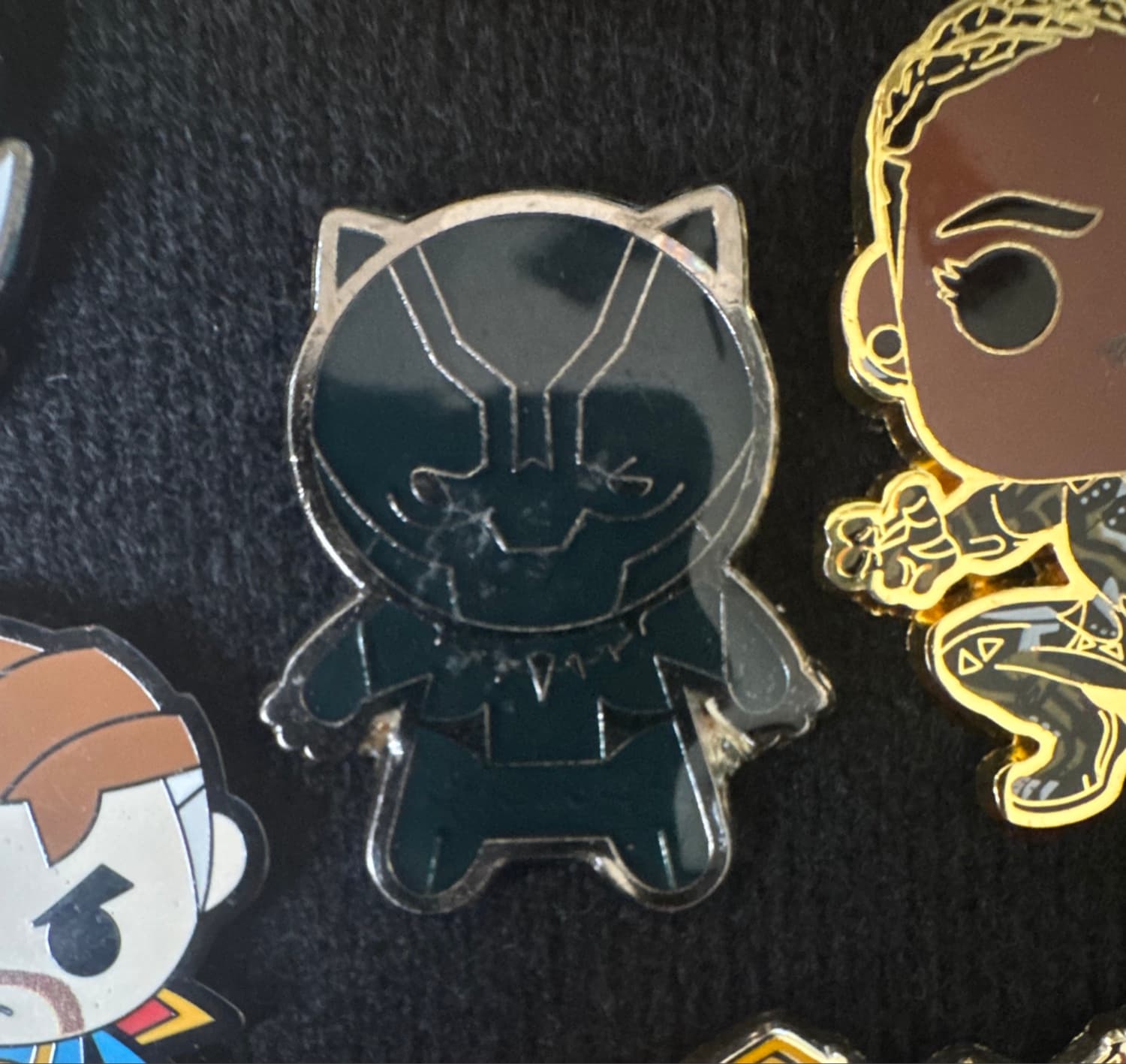 Black Panther Kawaii Art Pin