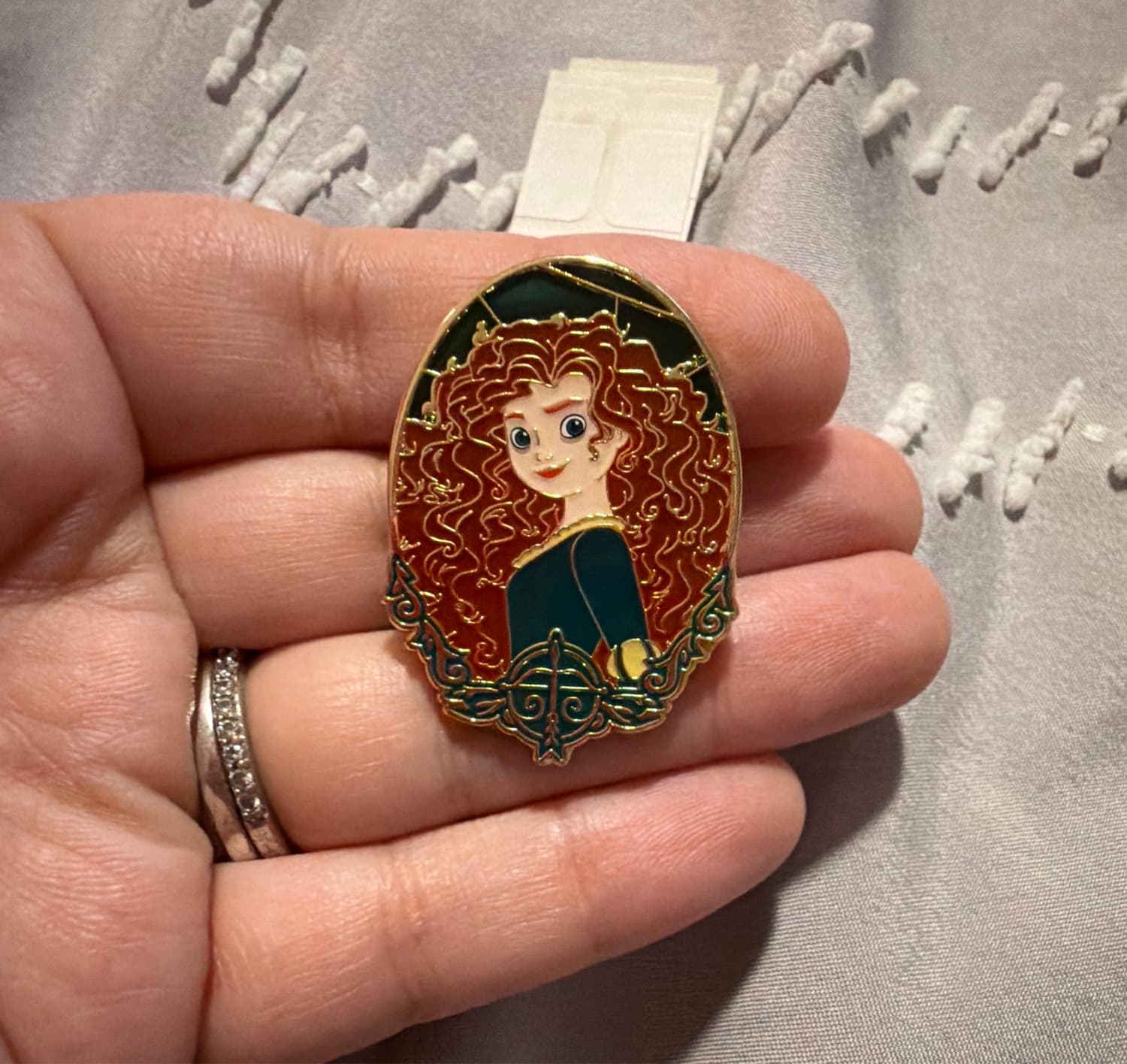 Merida Brave Loungefly Disney Princess Stained Glass Portrait Pin