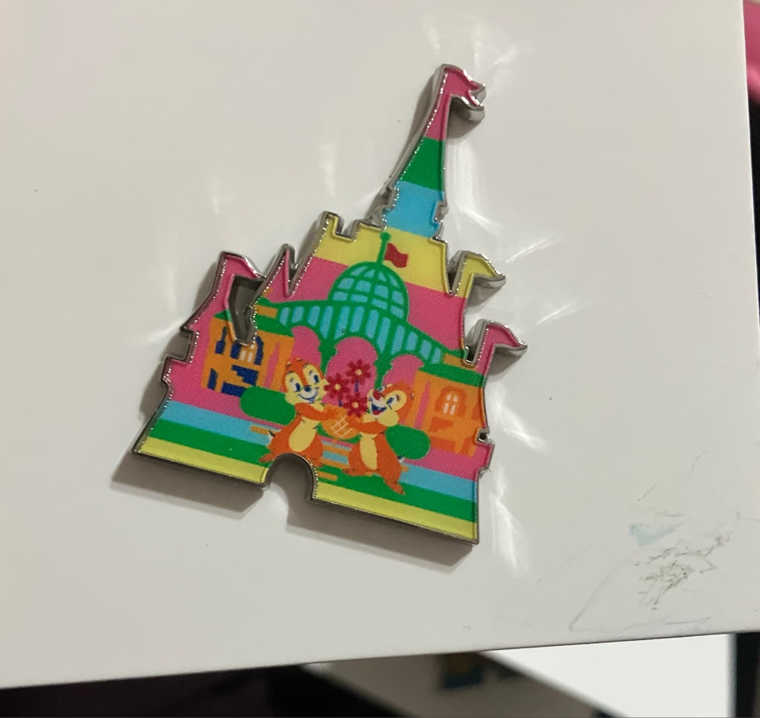 Tokyo Disney Resort Castle attraction Mystery Pin set Chip n Dale