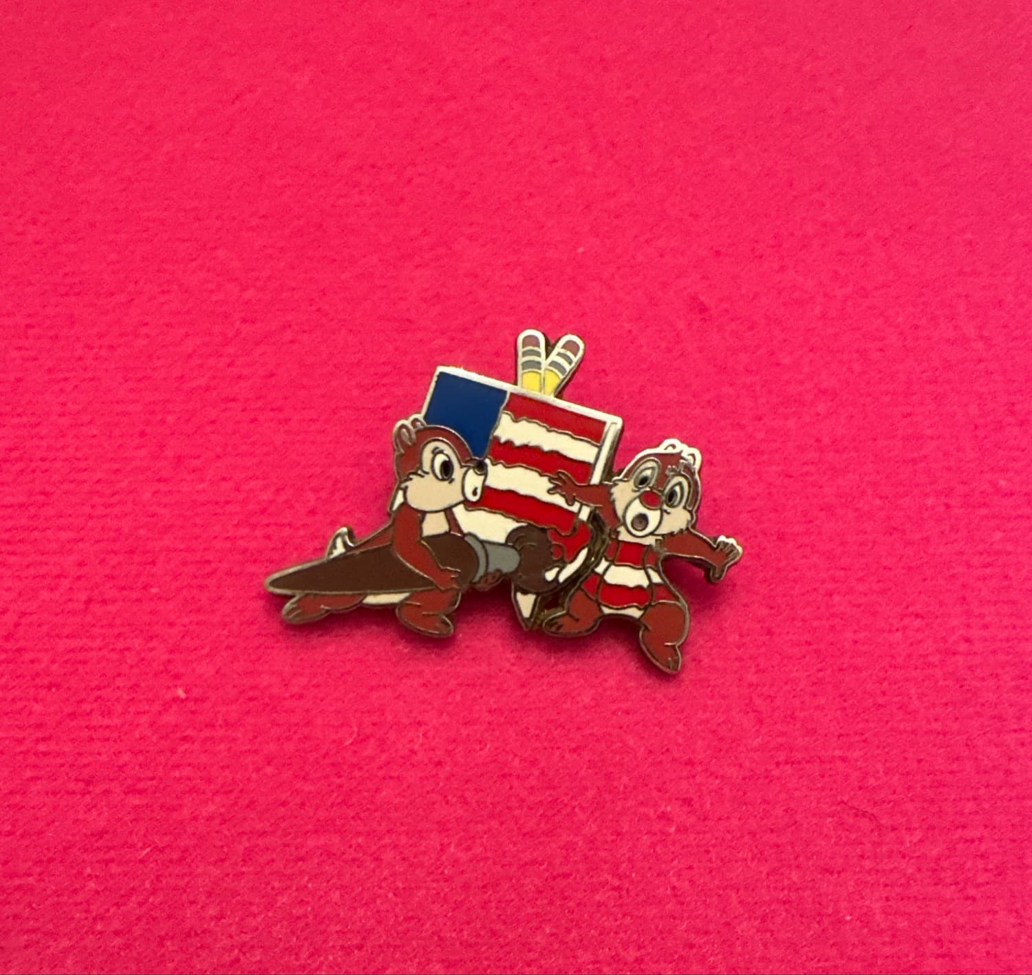 Chip and Dale Patriotic Pin Fireworks Americana front