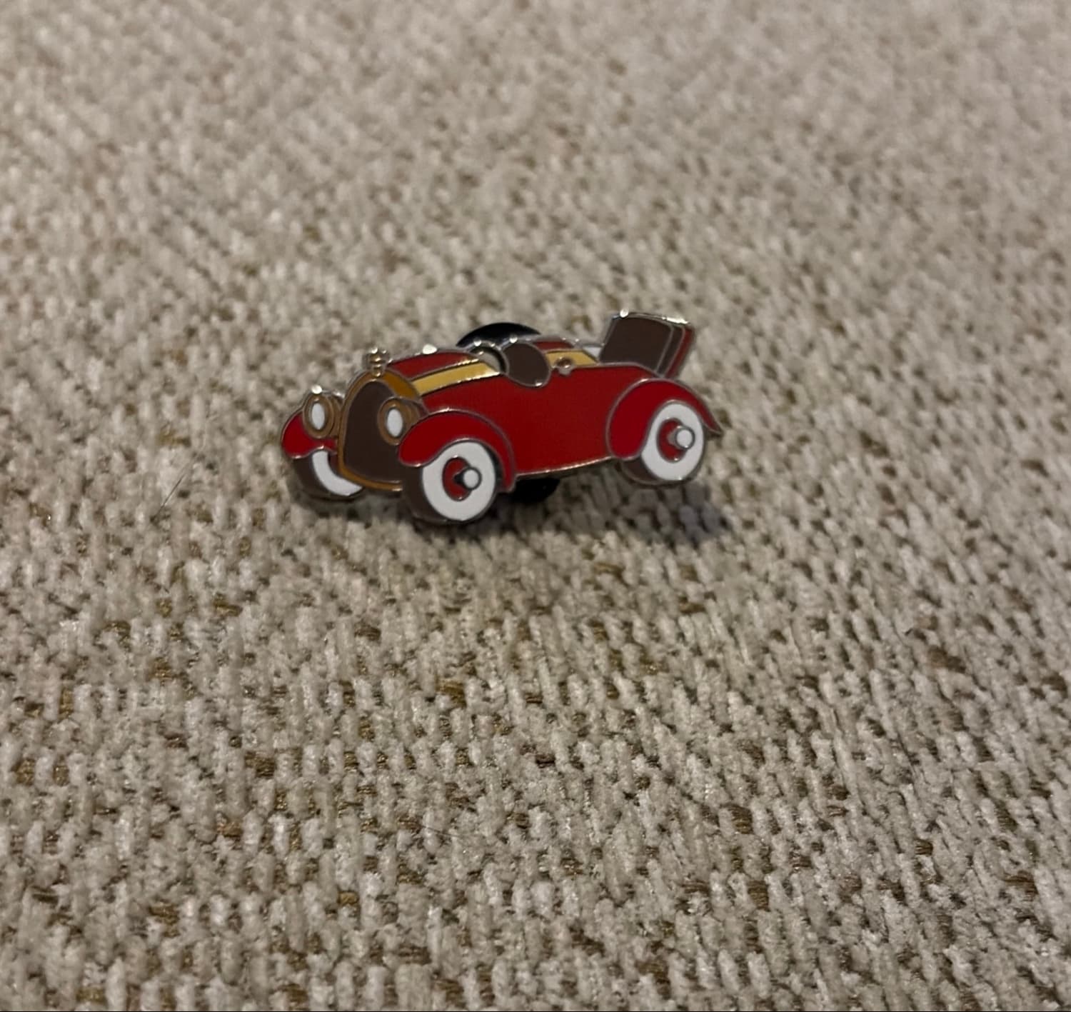 Mickey and Minnie in 1950s Red Convertible Car front