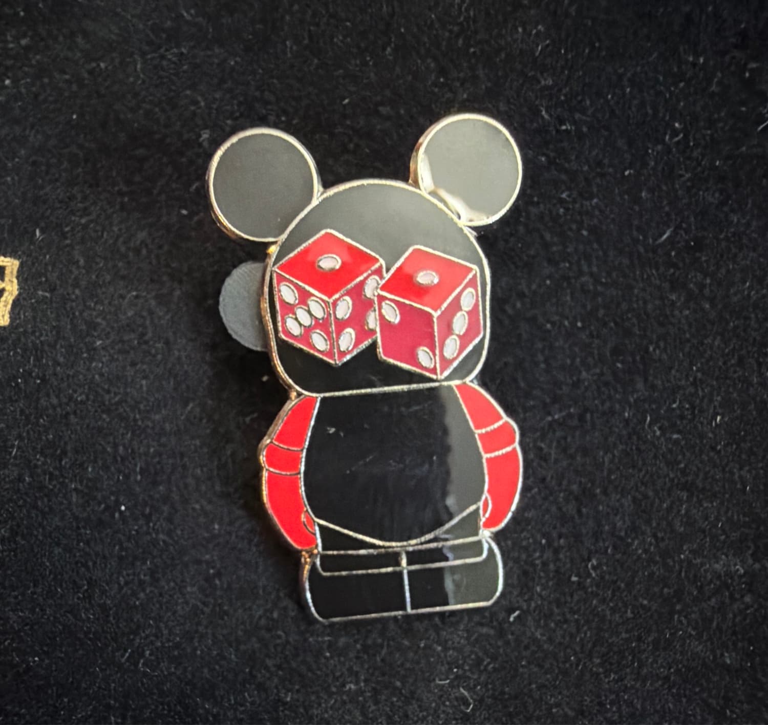 Disney Mickey Mouse Logo Pin - Shining Red Cubes
