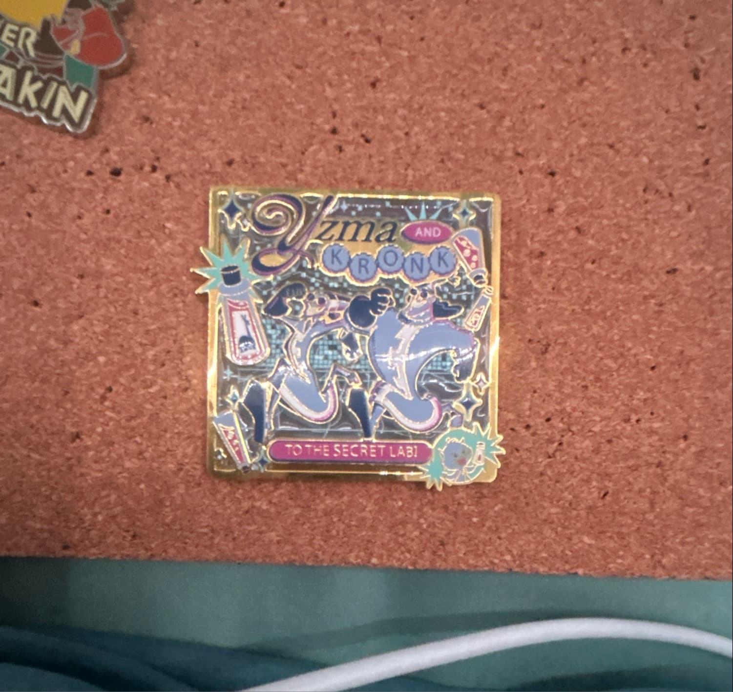 Disney The Emperor's New Groove Yzma & Kronk Running to the Secret Lab Stained Glass Enamel Pin - BoxLunch Exclusive front