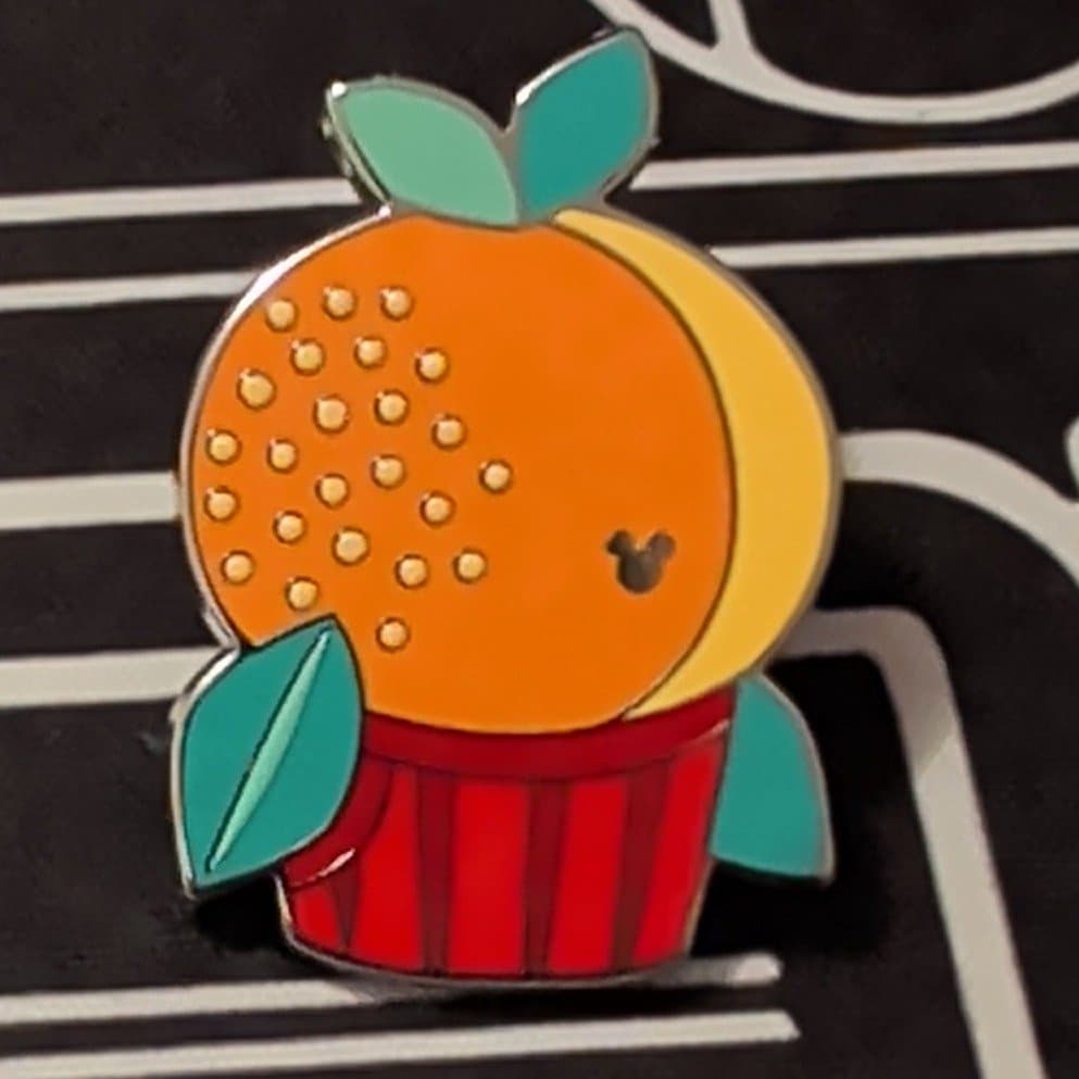 Hidden Mickey Orange Bird Cupcake Pin