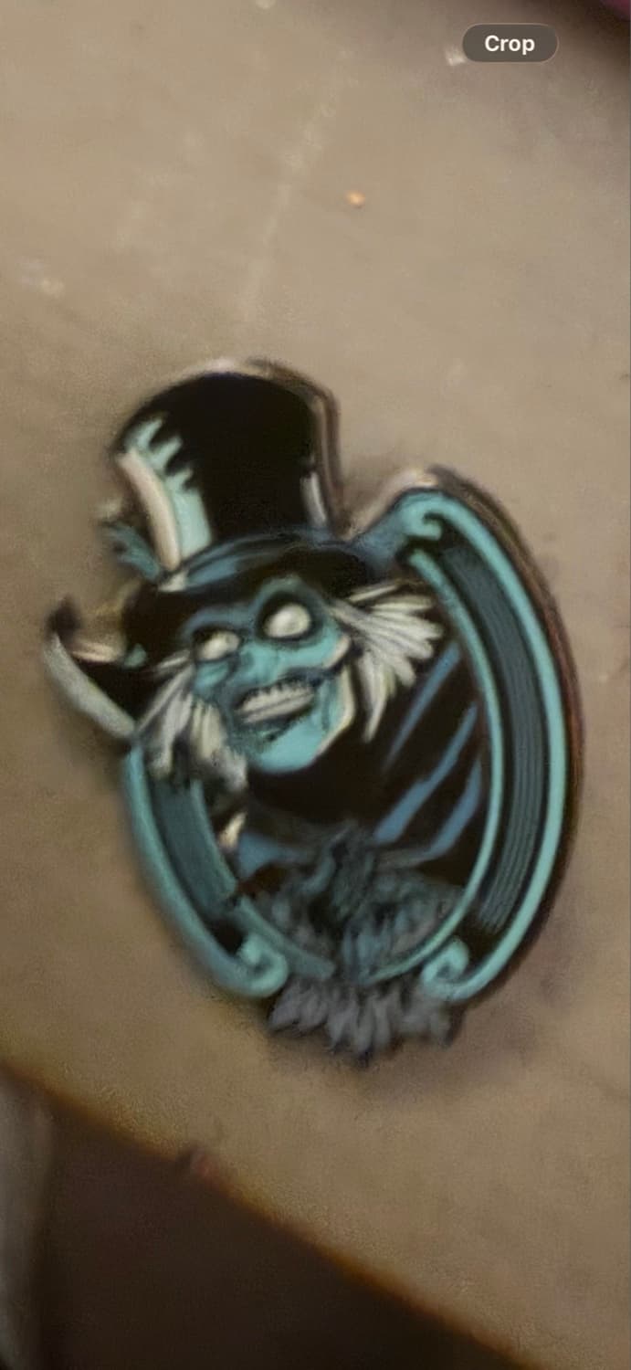Haunted Mansion Hatbox Ghost Portrait Oval Frame Pin