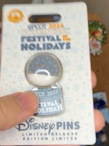 EPCOT 2024 International Festival of the Holidays Snowglobe Pin