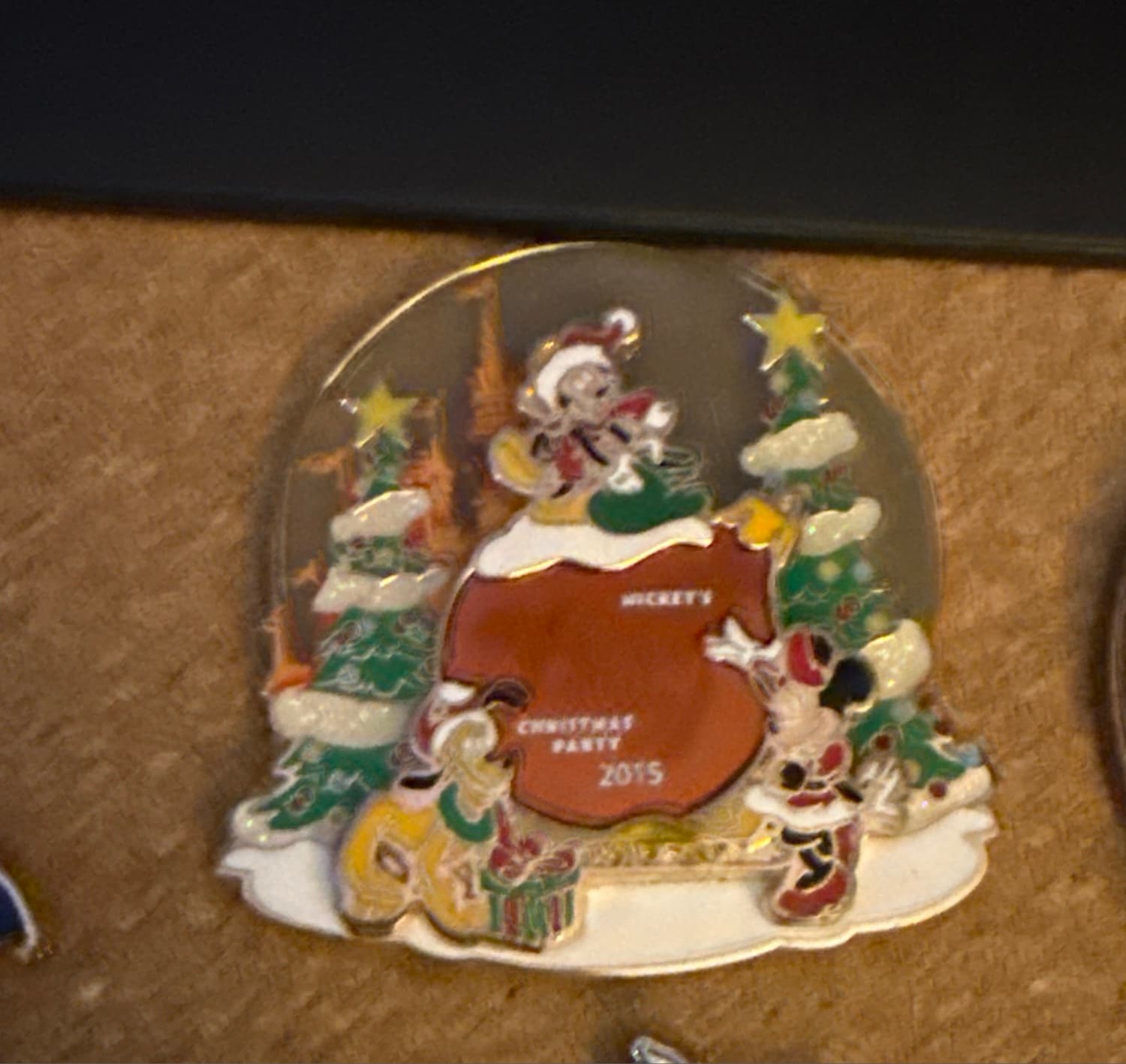 Mickey's Very Merry Christmas Party 2015 Mickey, Minnie & Pluto Pin front