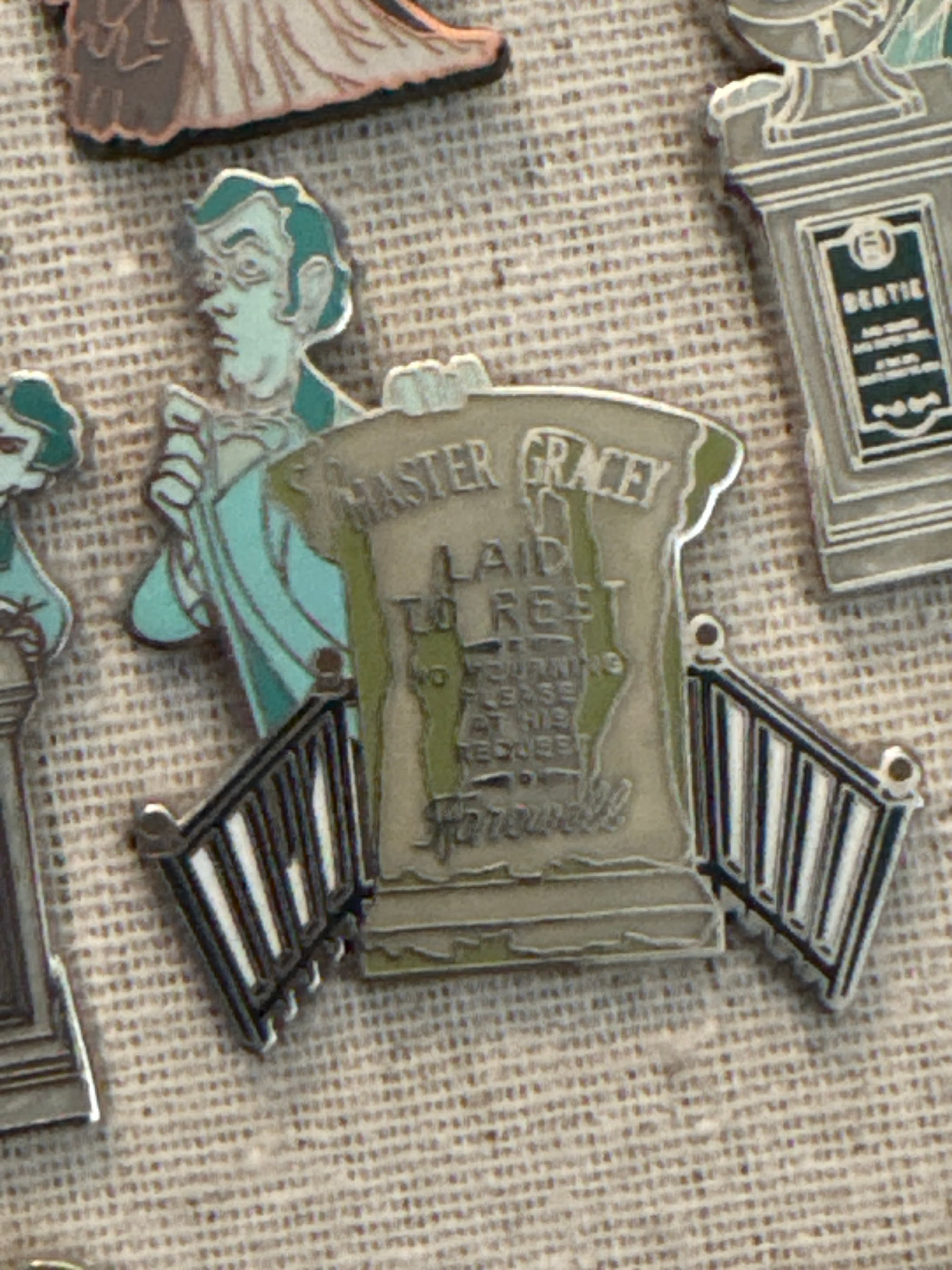 The Aging Man and Master Gracey's Headstone - Magic Kingdom's Haunted Mansion Interactive Graveyard Queue Mystery Collection