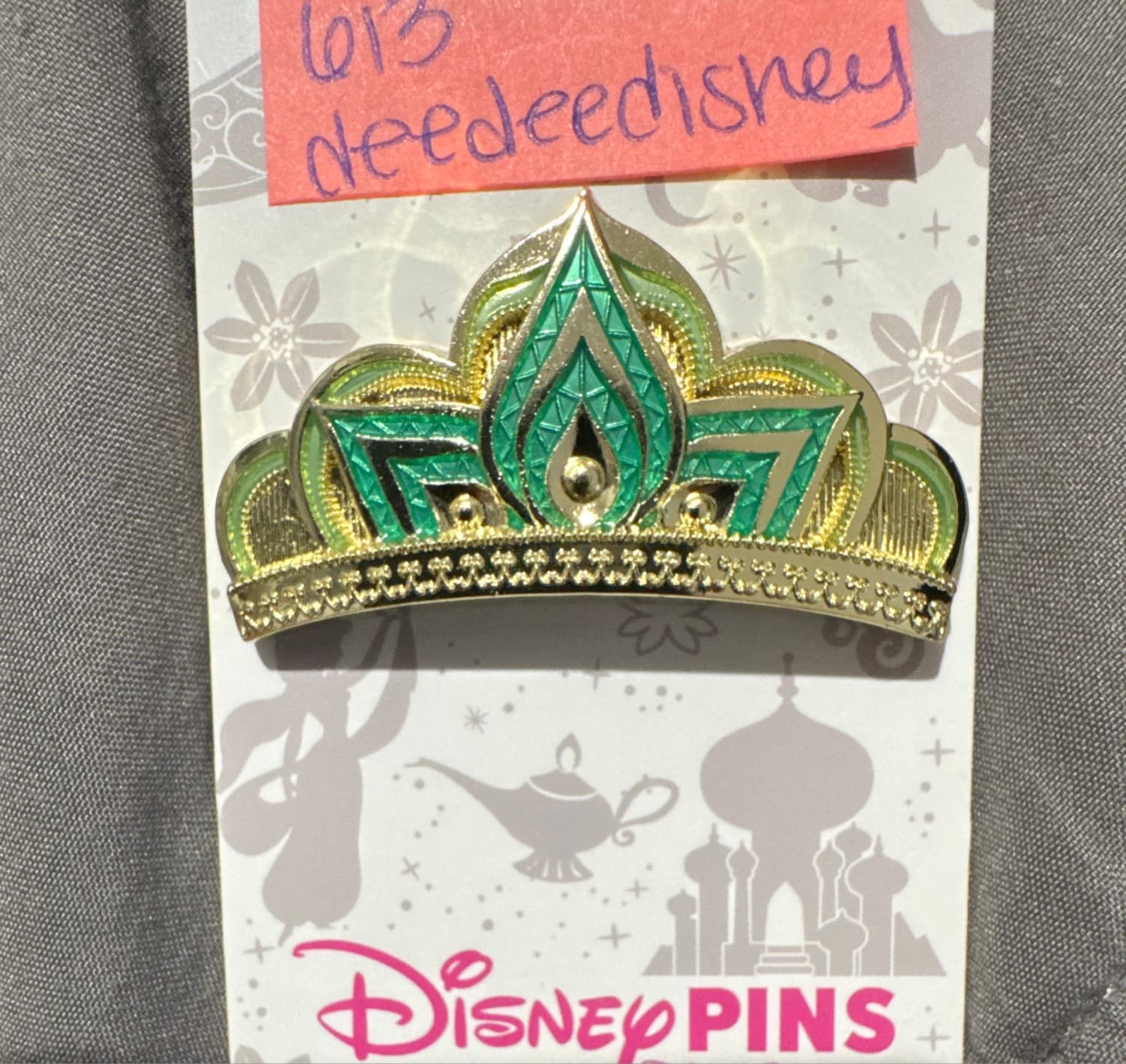 Princess Tiara Crown Jasmine Aladdin Pin