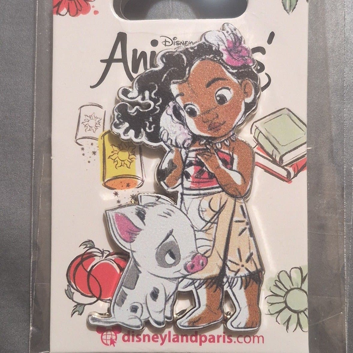 Disneyland Paris Animators Collection Baby Moana with Pua Pin front