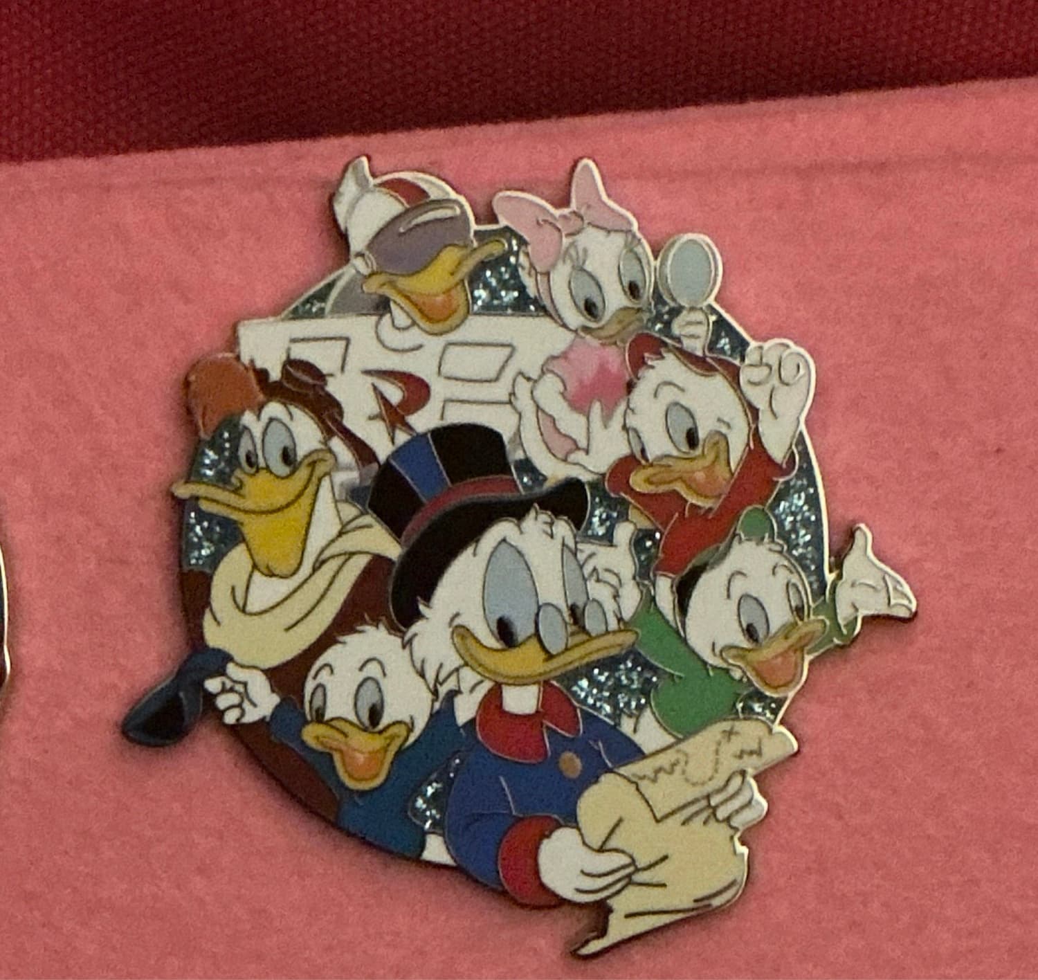 DuckTales Characters Cluster Glitter Pin