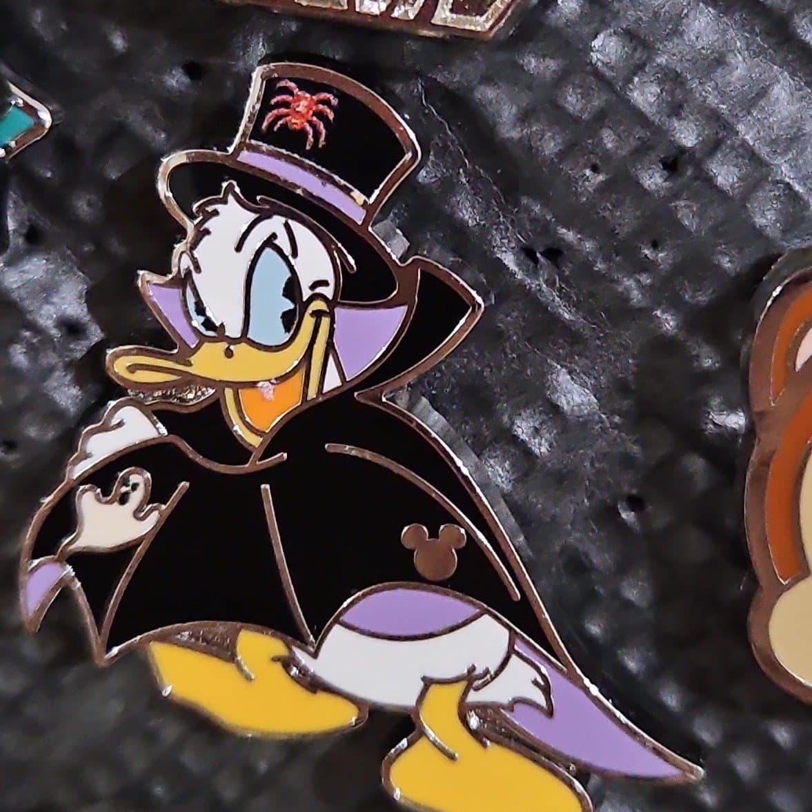 Donald Duck Halloween Vampire Hidden Mickey Pin front