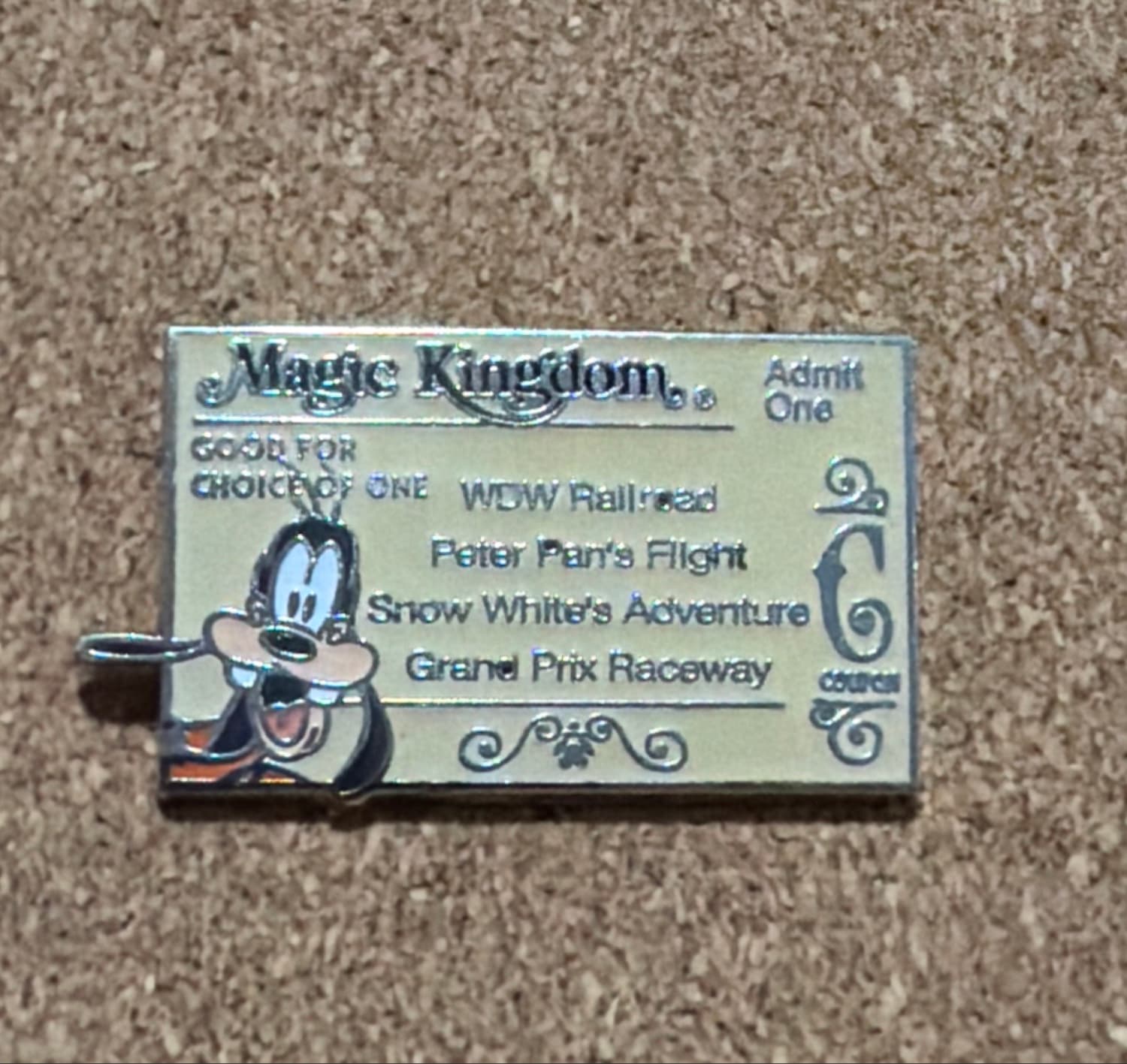 Goofy Magic Kingdom C-Ticket - Cast Lanyard Series #3 front
