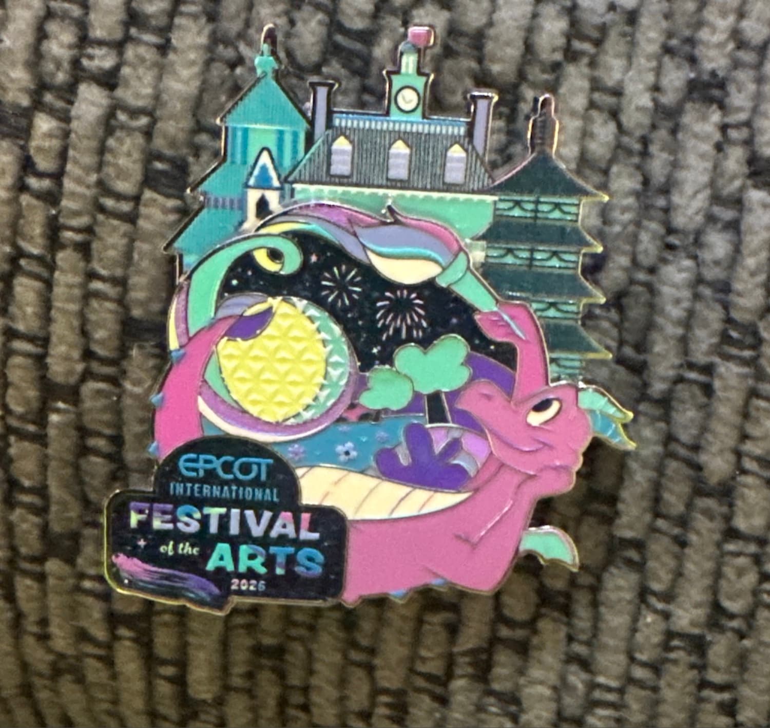 Figment EPCOT International Festival of the Arts 2026 Event Edition Pin front