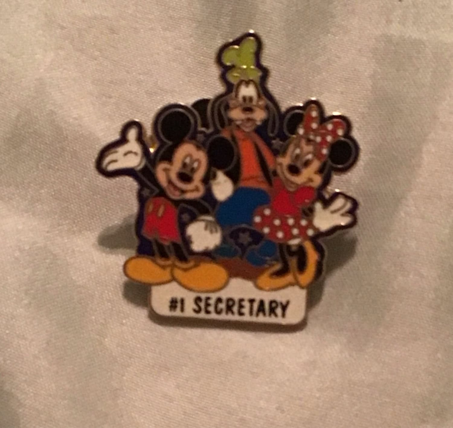 Mickey, Minnie, and Goofy #1 Secretary Pin