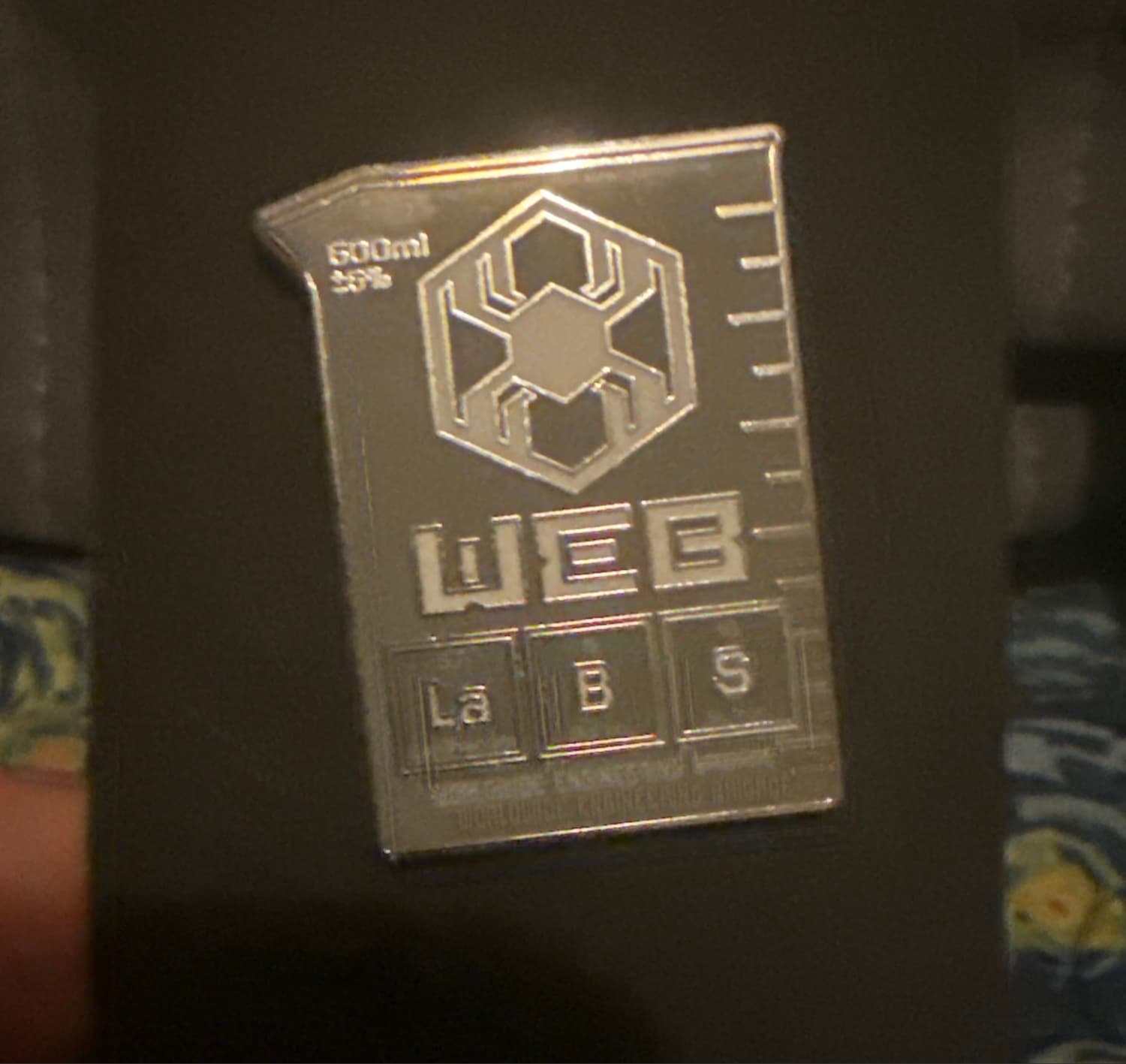 WEB Labs Beaker Logo Spider-Man Avengers Campus Pin
