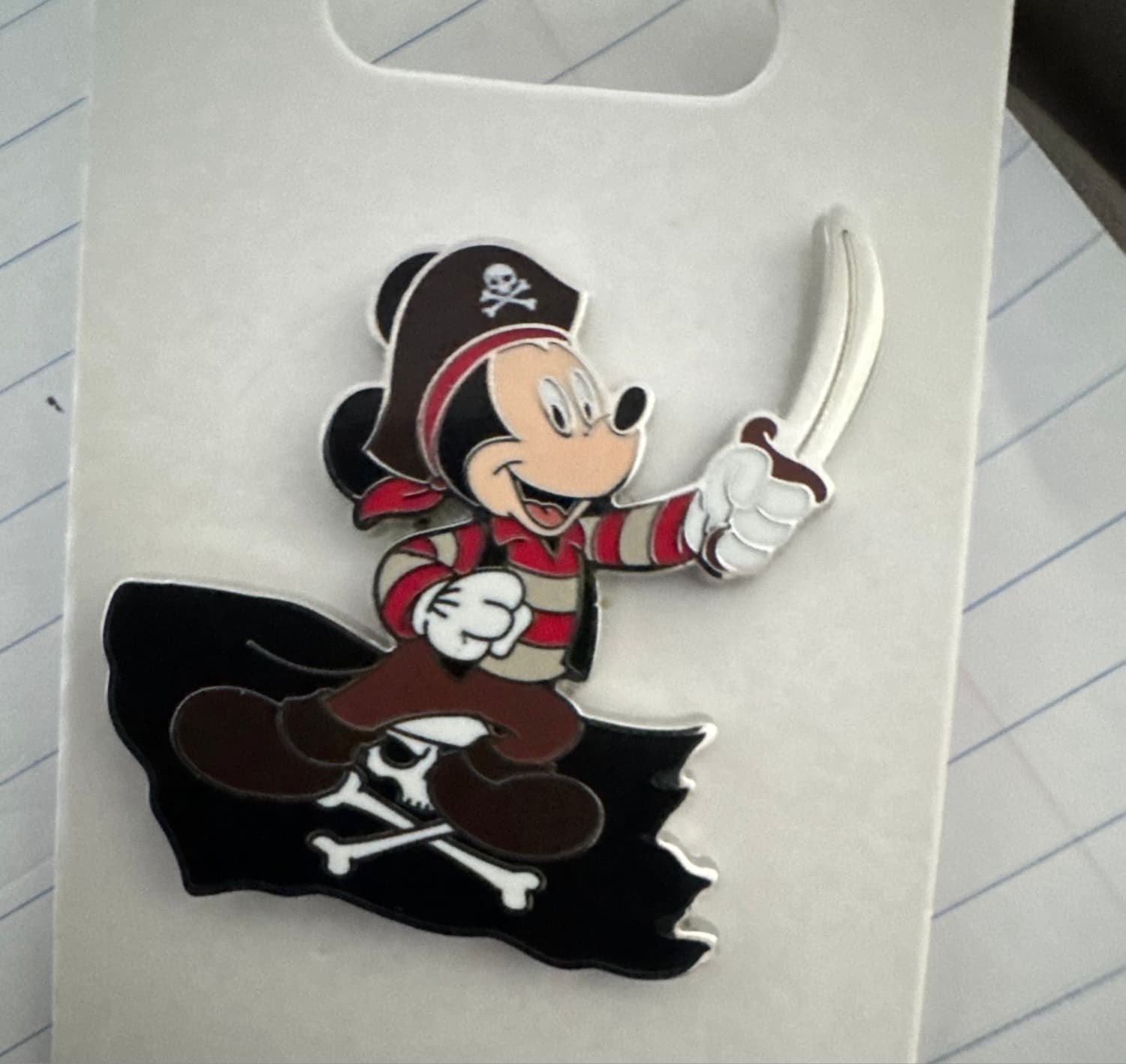 Pirate Mickey with Jolly Roger Flag and Sword