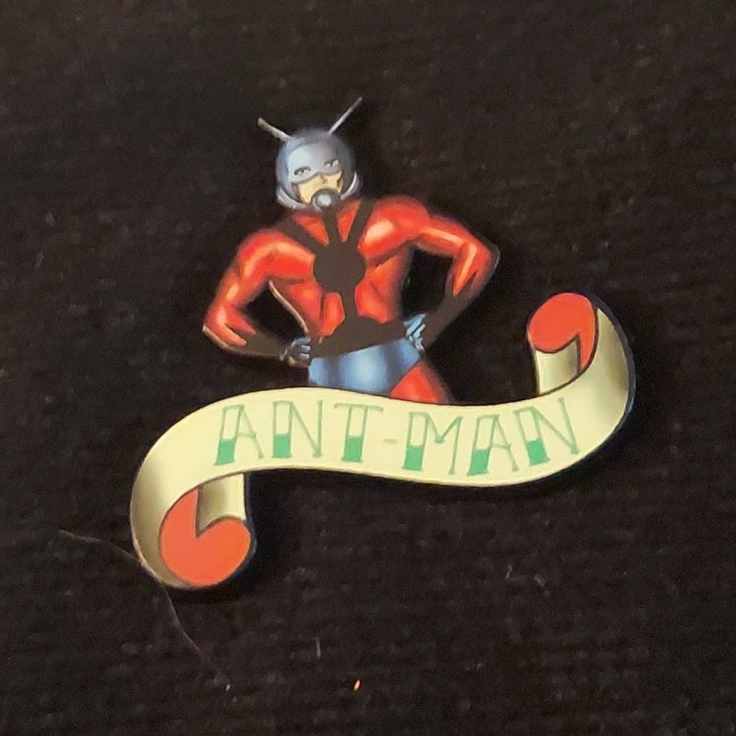 Comic Character Pin with Banner front