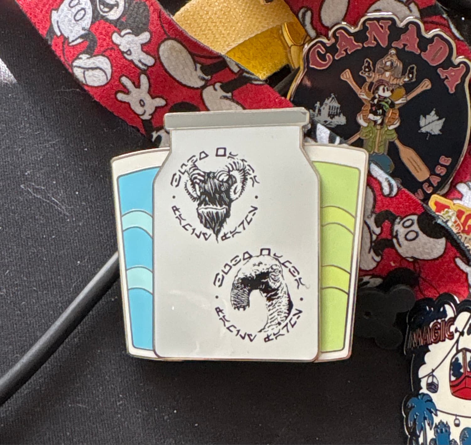 Star Wars Galaxy's Edge Blue & Green Milk Slider Pin