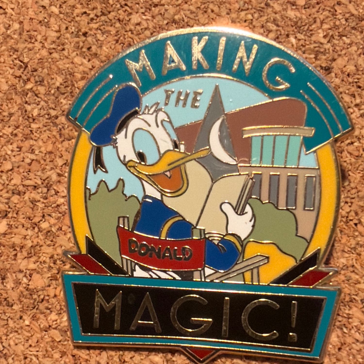 Donald Duck Making the Magic Adventures by Disney Backstage Magic Pin front
