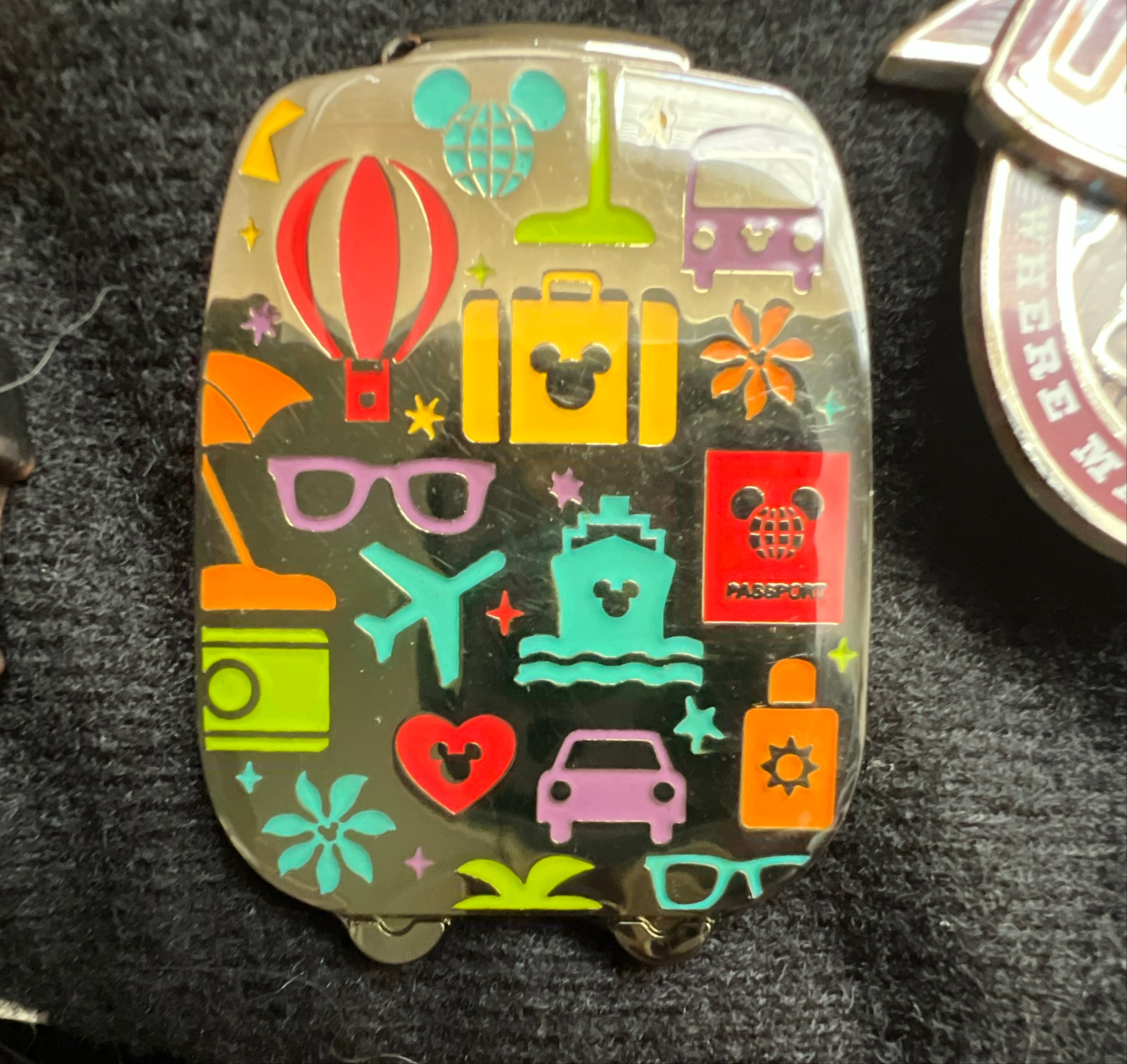 Disney Parks Travel Icons Suitcase Pin