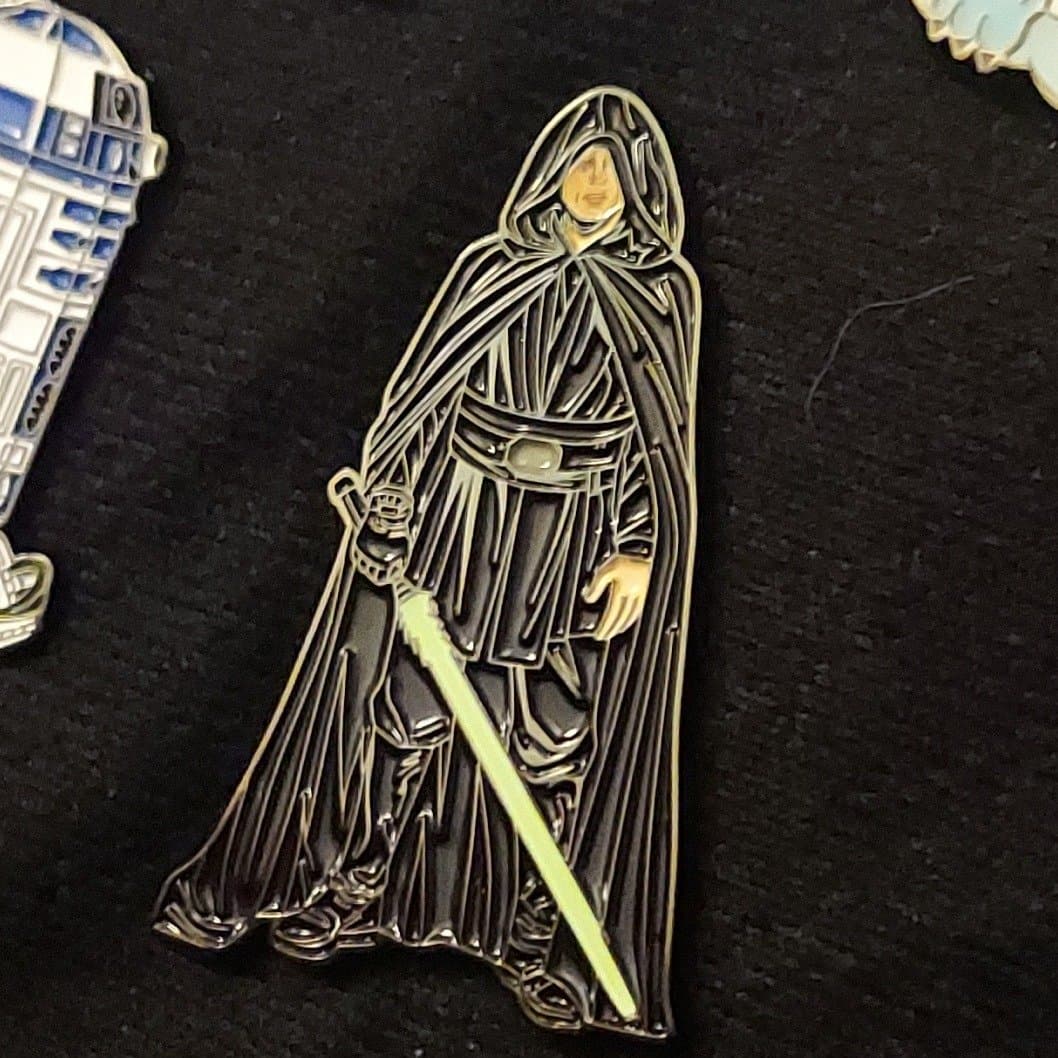 Luke Skywalker Hooded Jedi Robe with Green Lightsaber front