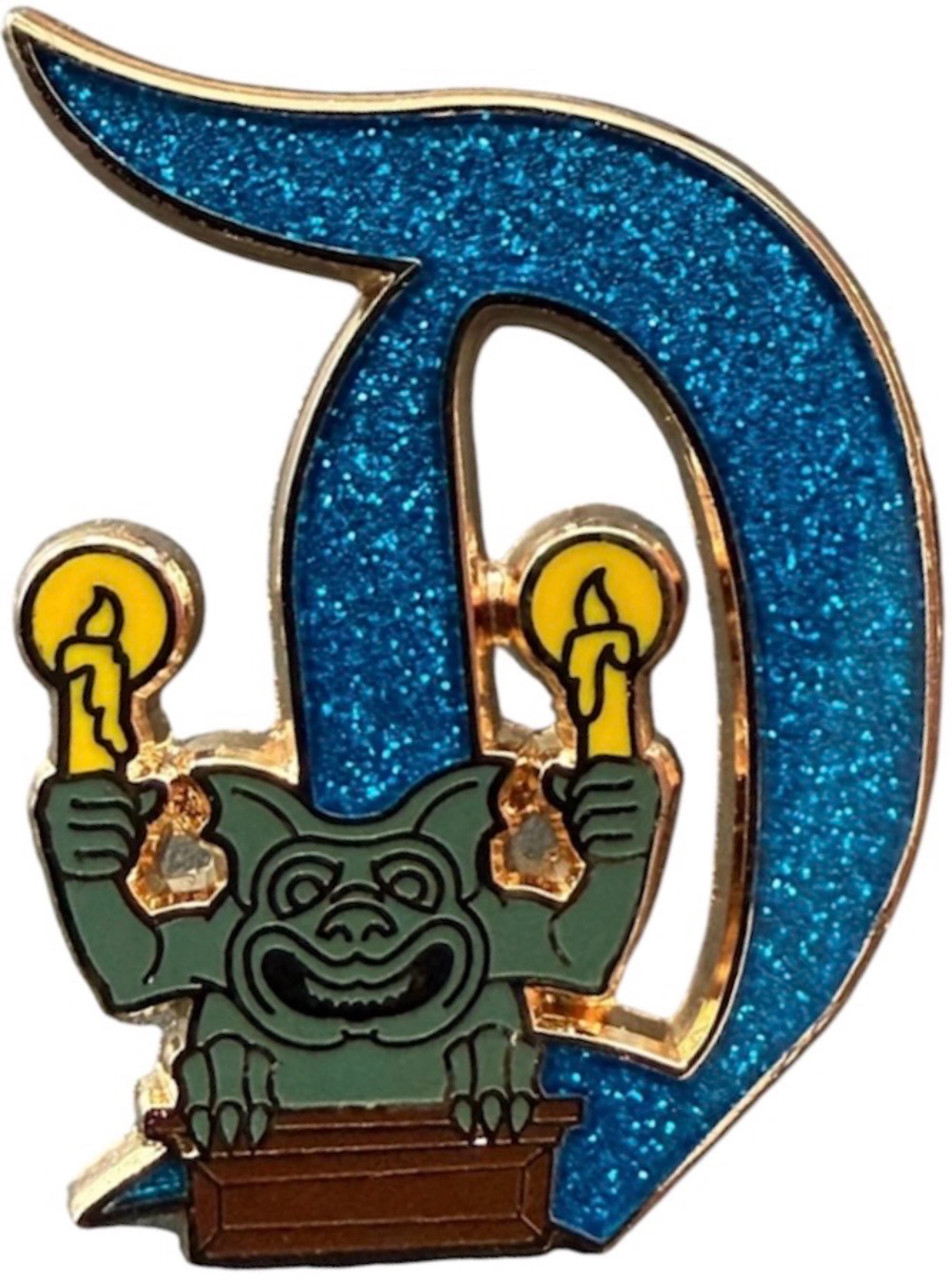 Haunted Mansion Gargoyle Candelabra Disneyland D - Gold front