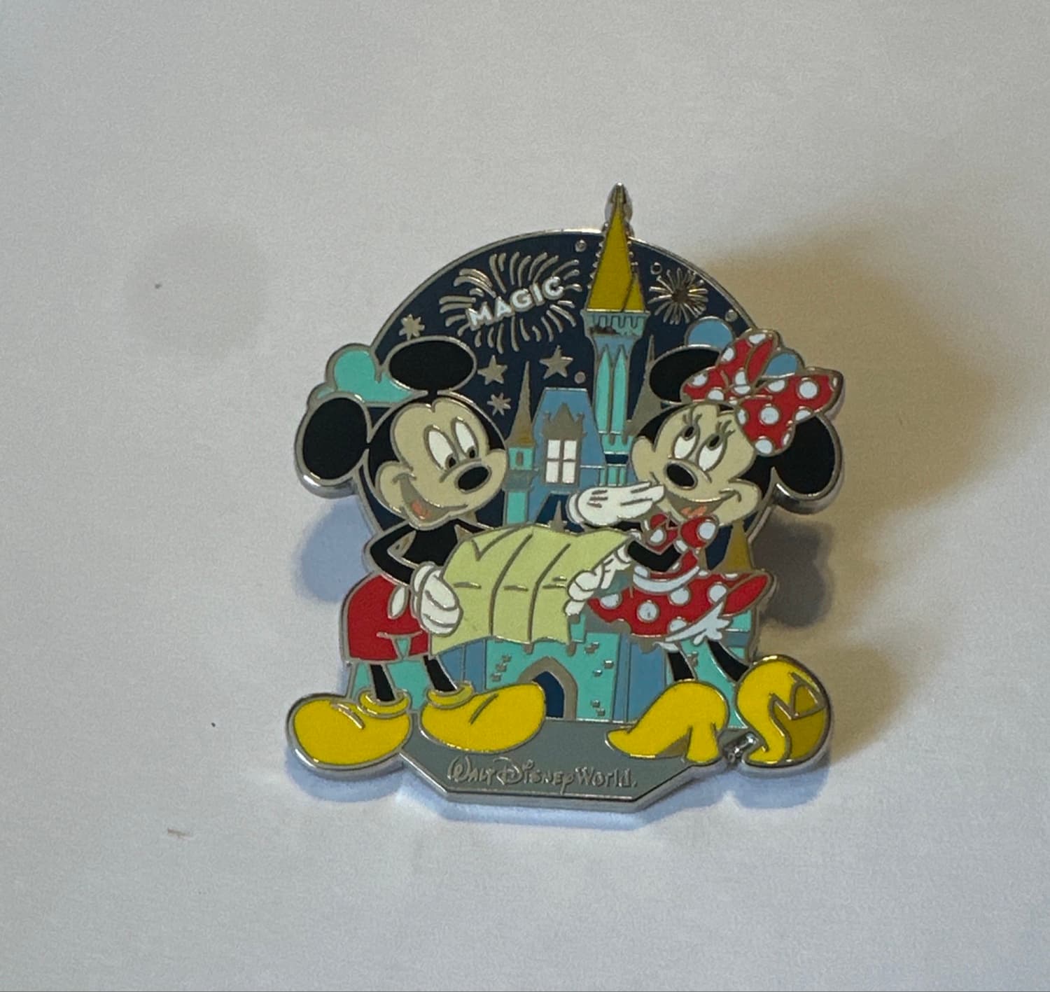 Mickey and Minnie Grow Up Young Castle Fireworks Pin