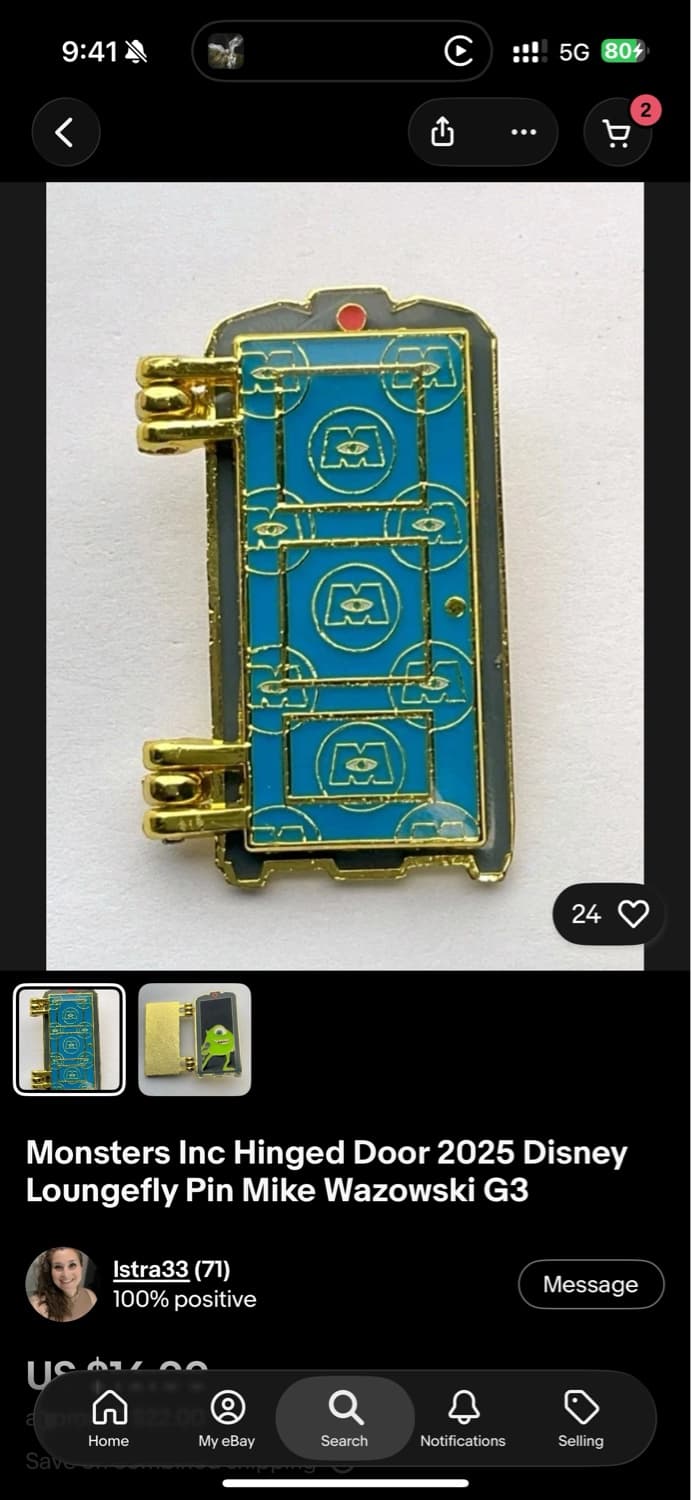 Monsters University Door Pattern Pin