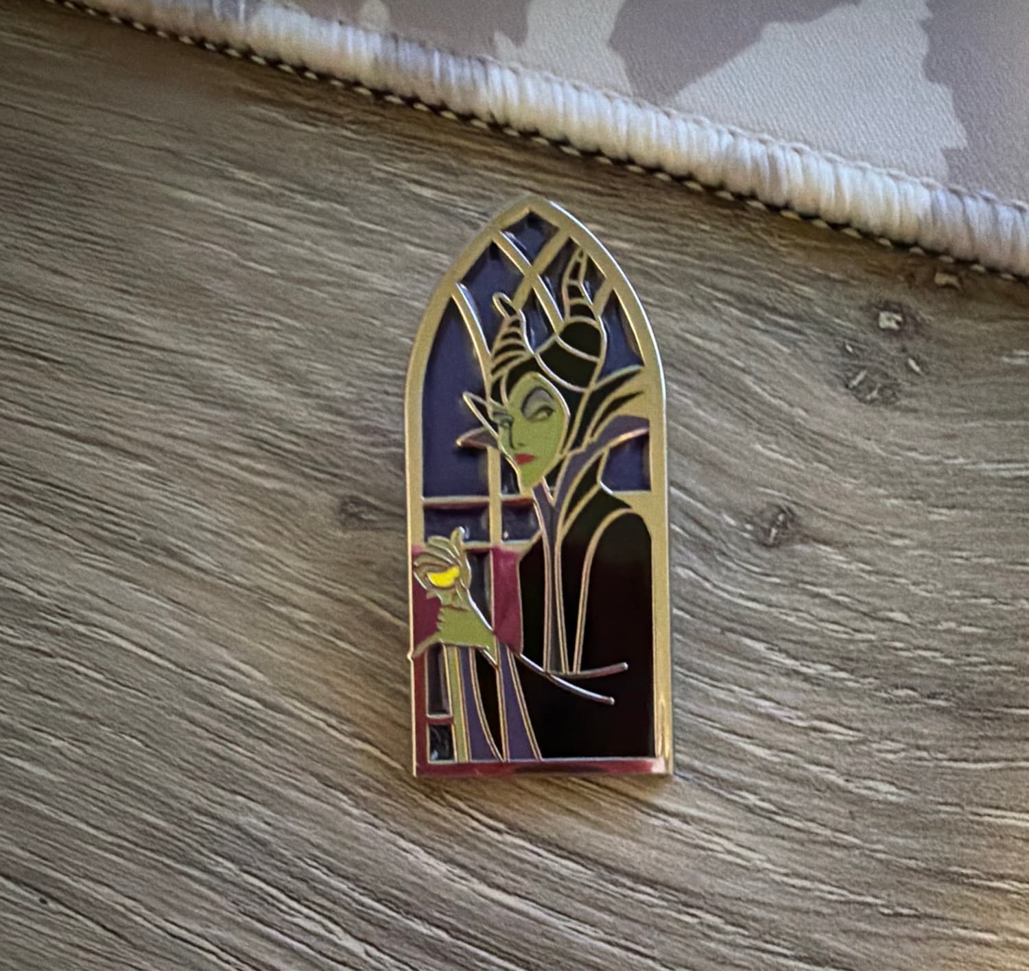 Maleficent Stained Glass Villains Pin