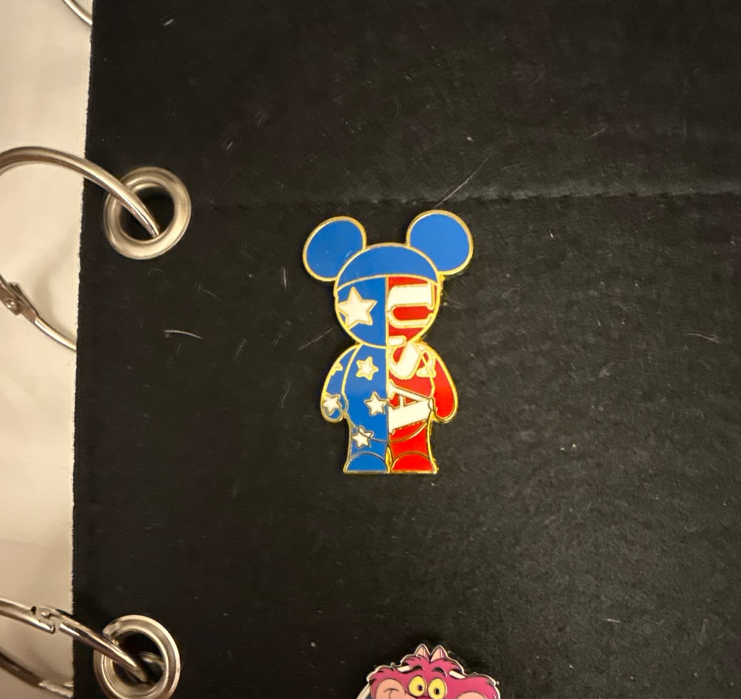Mickey Mouse Bearbrick Style USA Flag Split Pin