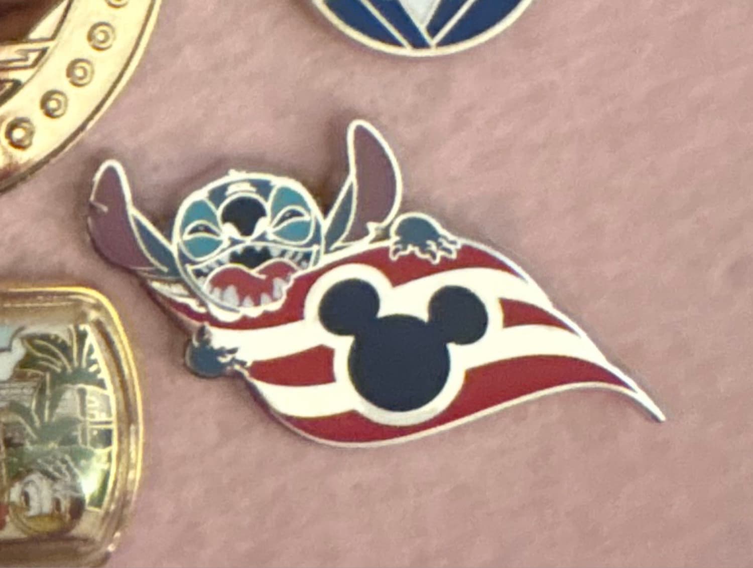 Stitch Disney Cruise Line Flag Pin