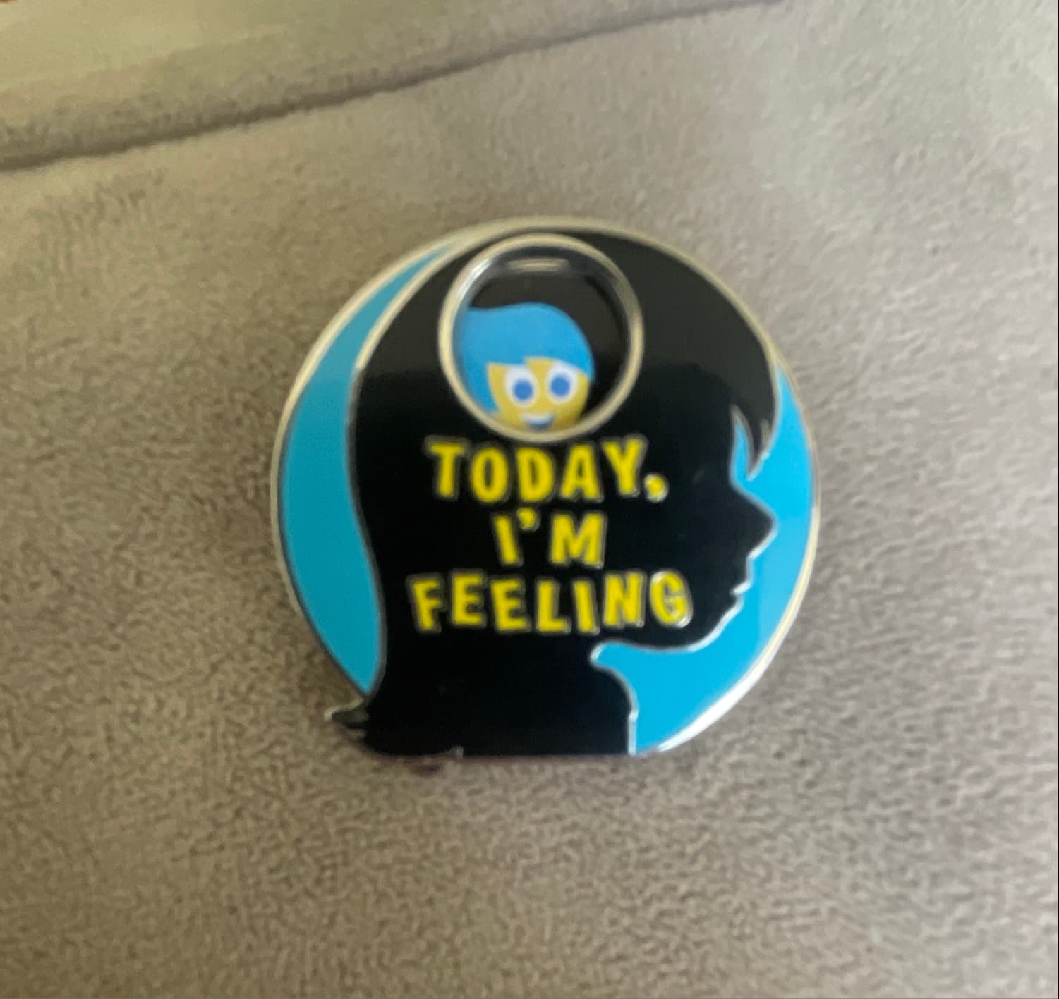 Inside Out Today I'm Feeling Joy Mystery Pin front