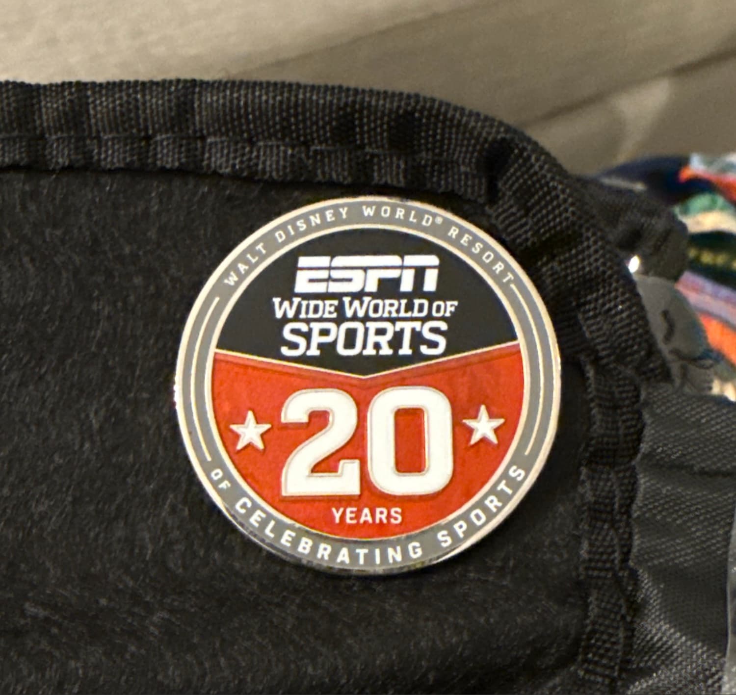 ESPN Wide World of Sports 20 Years Pin