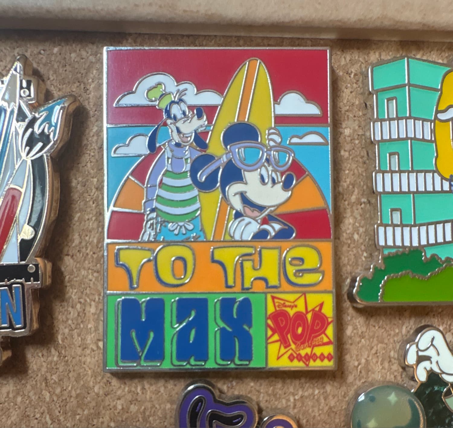 Mickey and Goofy with Surfboard (To the Max) front