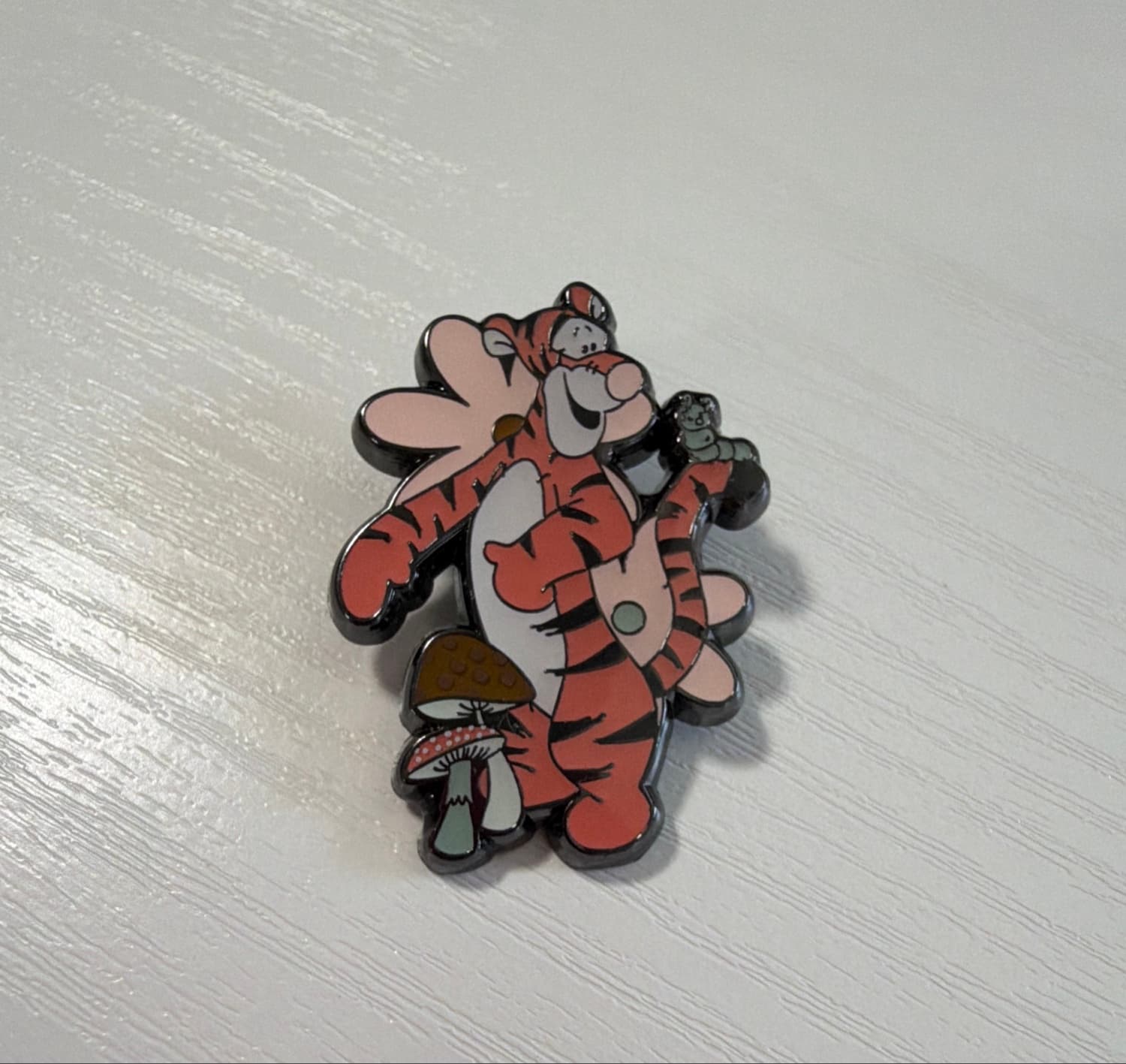 Tigger with Mushrooms and Flowers