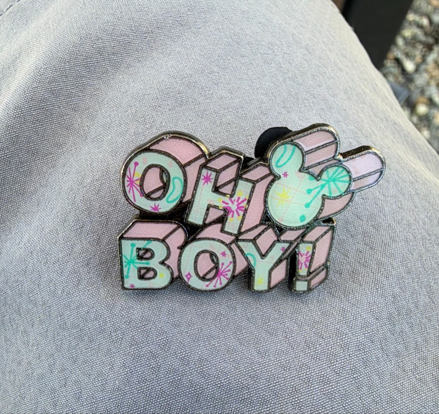 Mickey Mouse Memories - May - Atomic Age Oh Boy Pin front