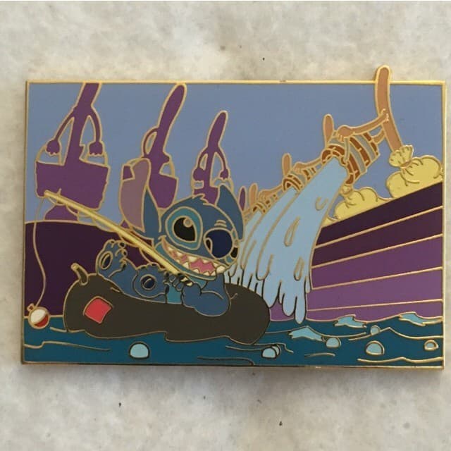Disney Auctions (P.I.N.S) - Stitch Fishing with Fantasia Brooms